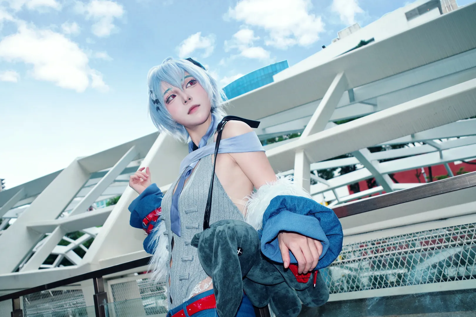 绫波丽cos, cosplay摄影, 动漫角色扮演, 新福音战士, 户外拍 - 第1张