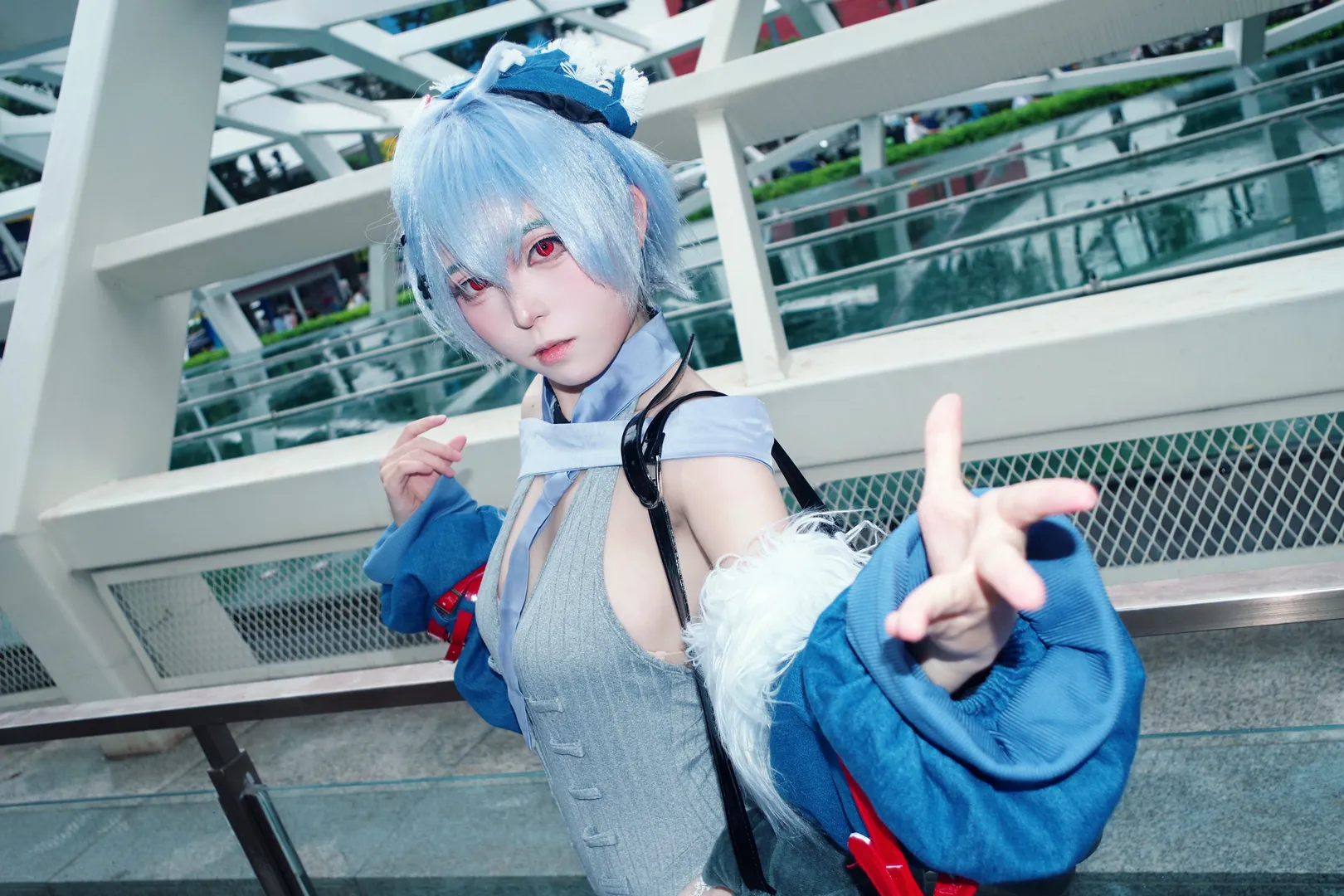 绫波丽cos, cosplay摄影, 动漫角色扮演, 新福音战士, 户外拍 - 第4张