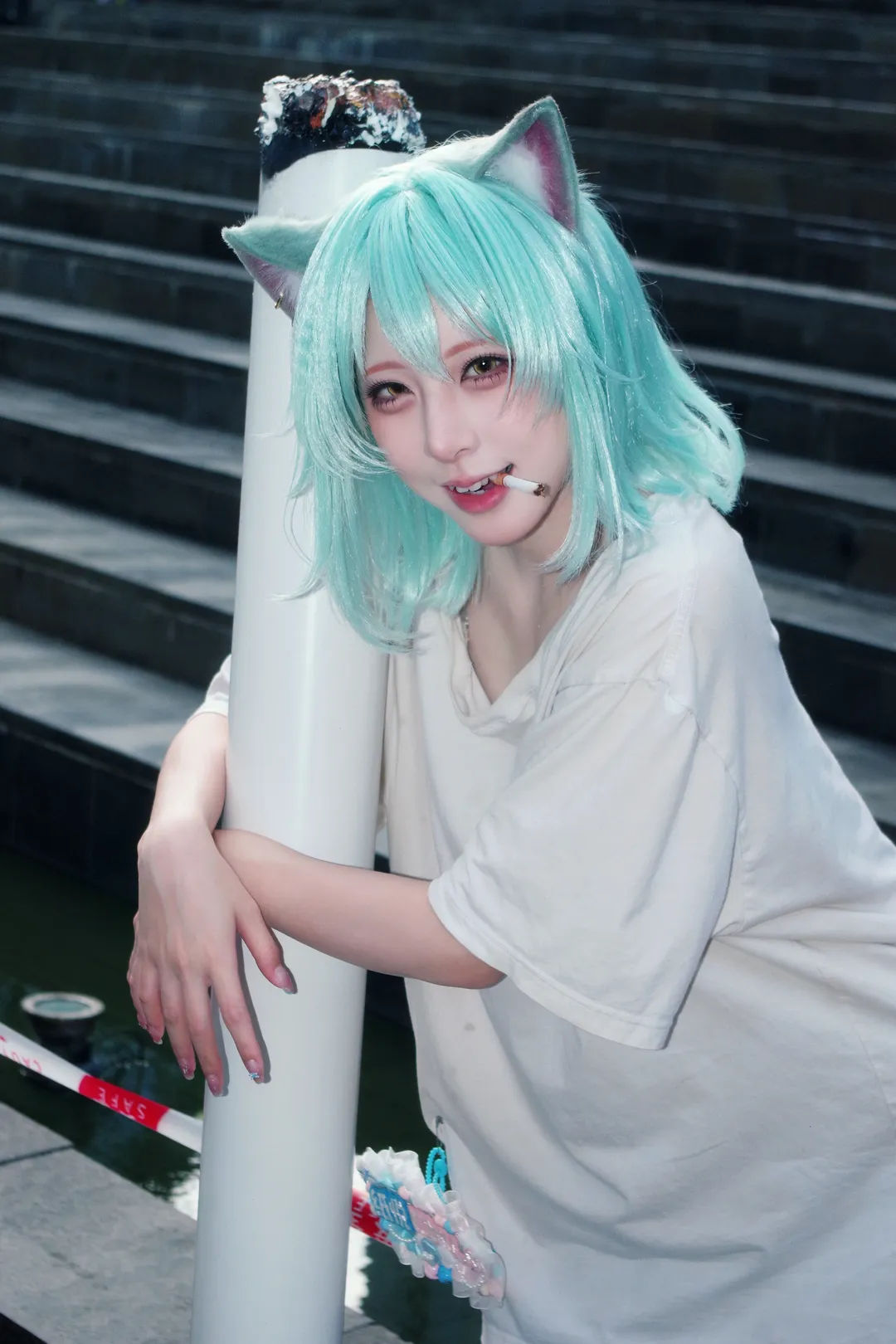 萤火虫漫展, 漫展场照, 日常风cos, 纸悦cos, 猫耳假发 - 第1张