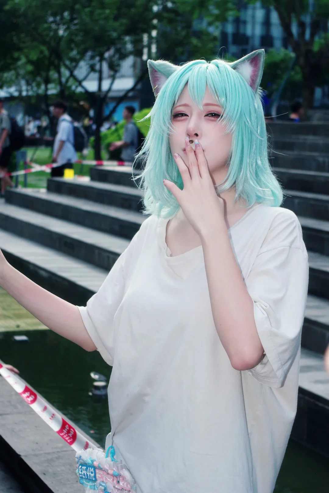 萤火虫漫展, 漫展场照, 日常风cos, 纸悦cos, 猫耳假发 - 第2张