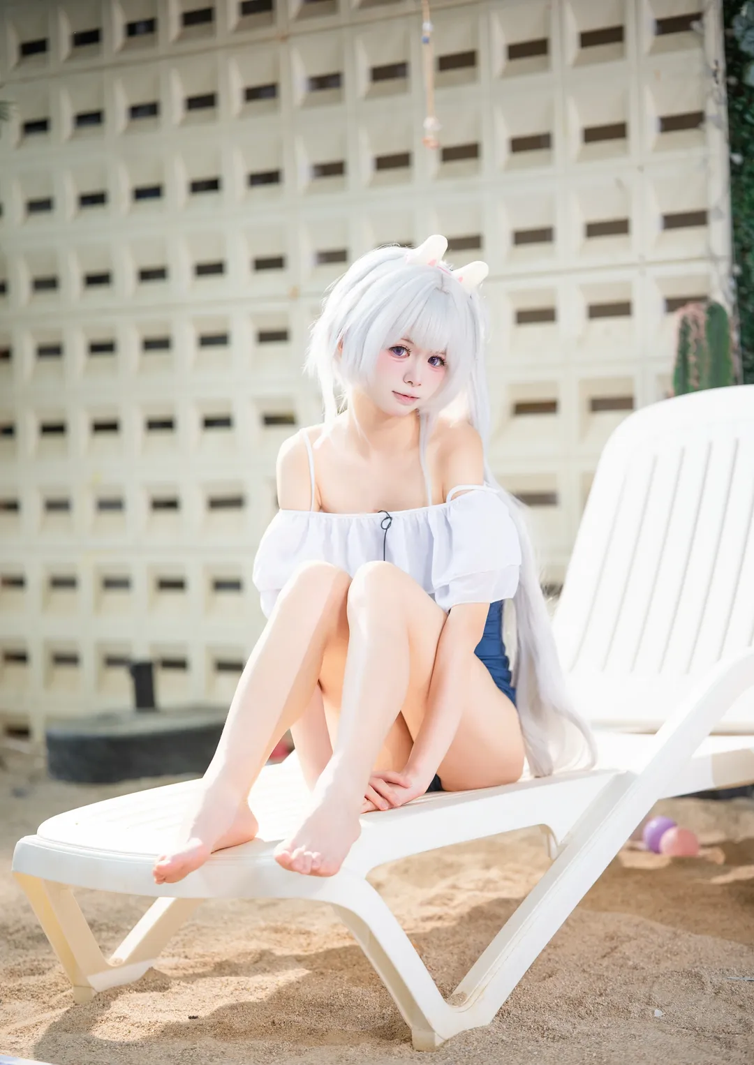 二次元少女, 蔚蓝档案, 泳装cosplay, 夏日摄影, 月雪宫子cos - 第2张