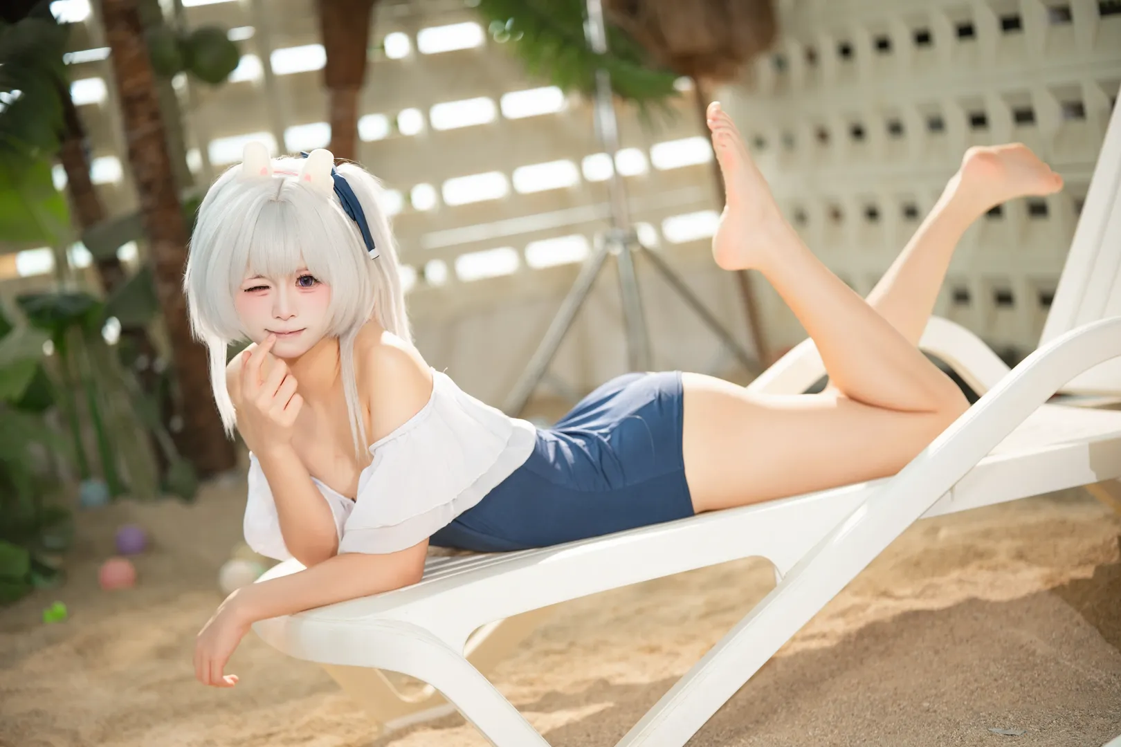 二次元少女, 蔚蓝档案, 泳装cosplay, 夏日摄影, 月雪宫子cos - 第5张