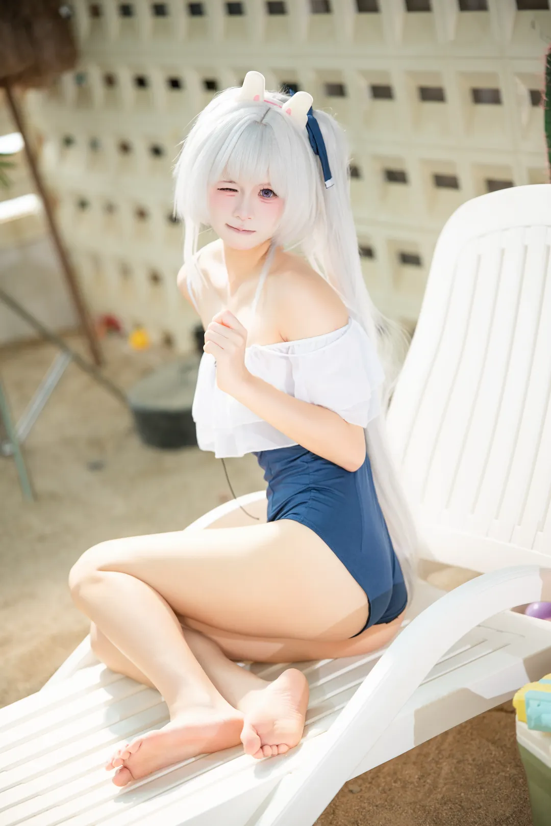 二次元少女, 蔚蓝档案, 泳装cosplay, 夏日摄影, 月雪宫子cos - 第8张