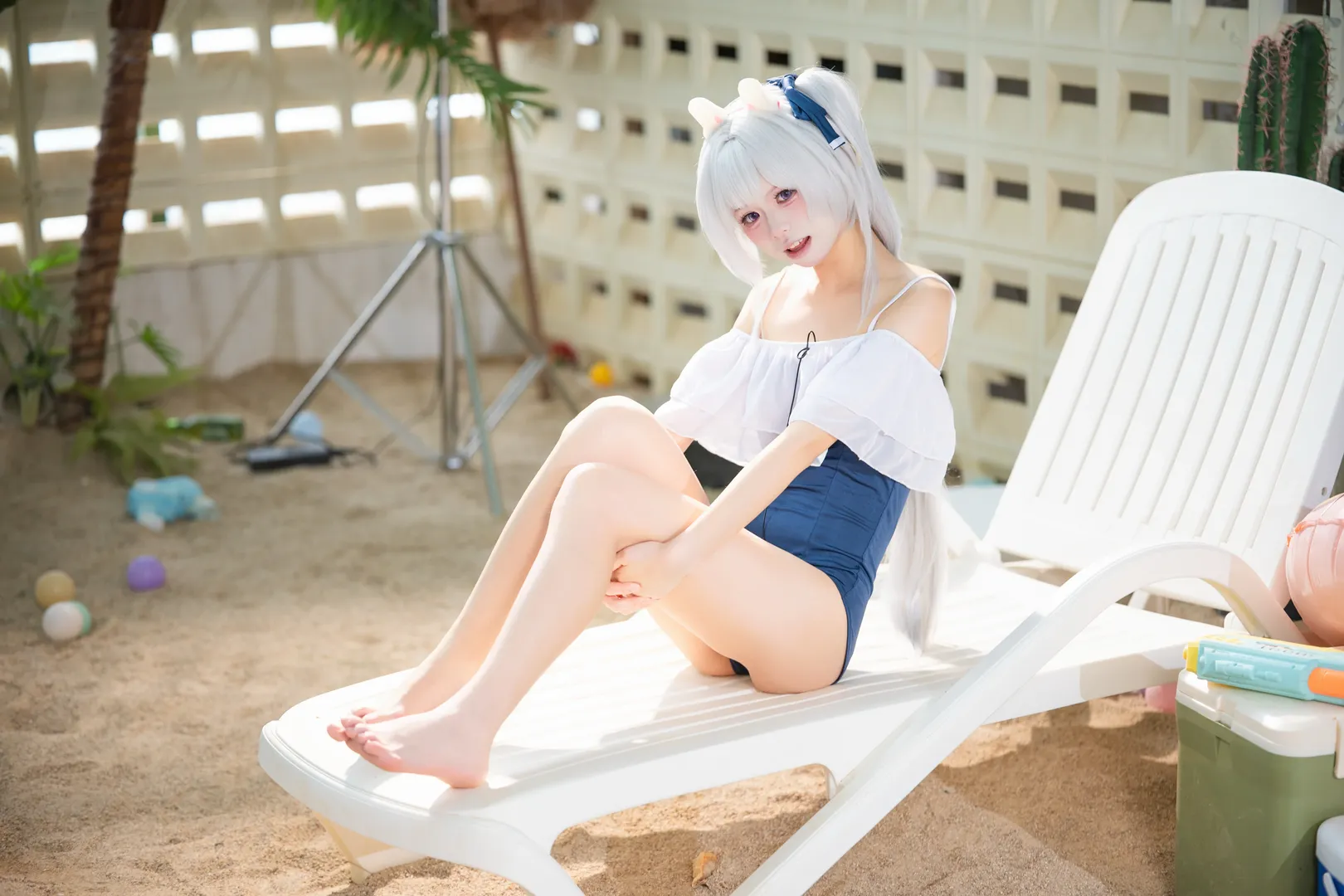 二次元少女, 蔚蓝档案, 泳装cosplay, 夏日摄影, 月雪宫子cos - 第9张