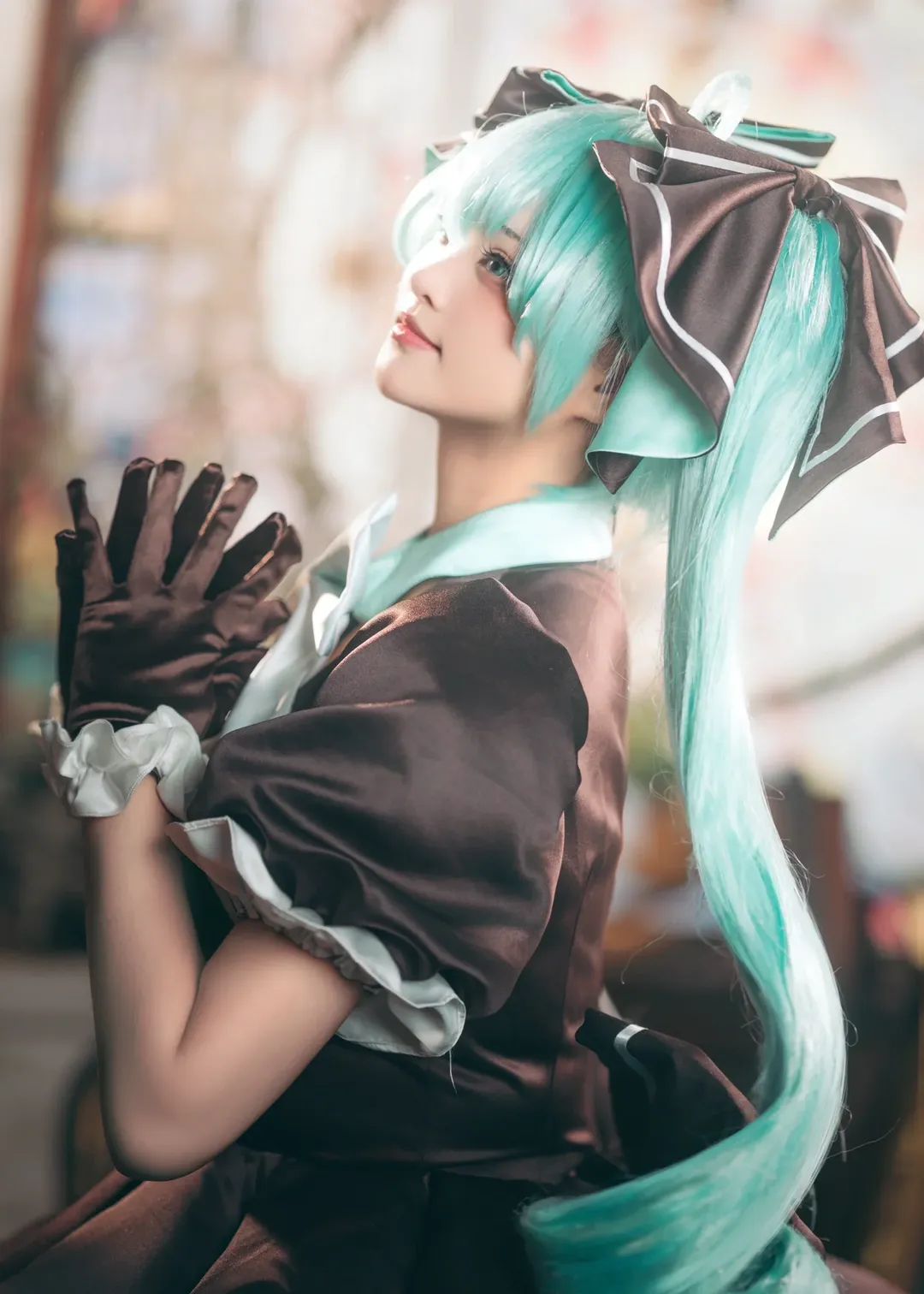 初音未来cos, cosplay正片, Vocaloid, 反重力假发, 初音兔子洋装 - 第2张