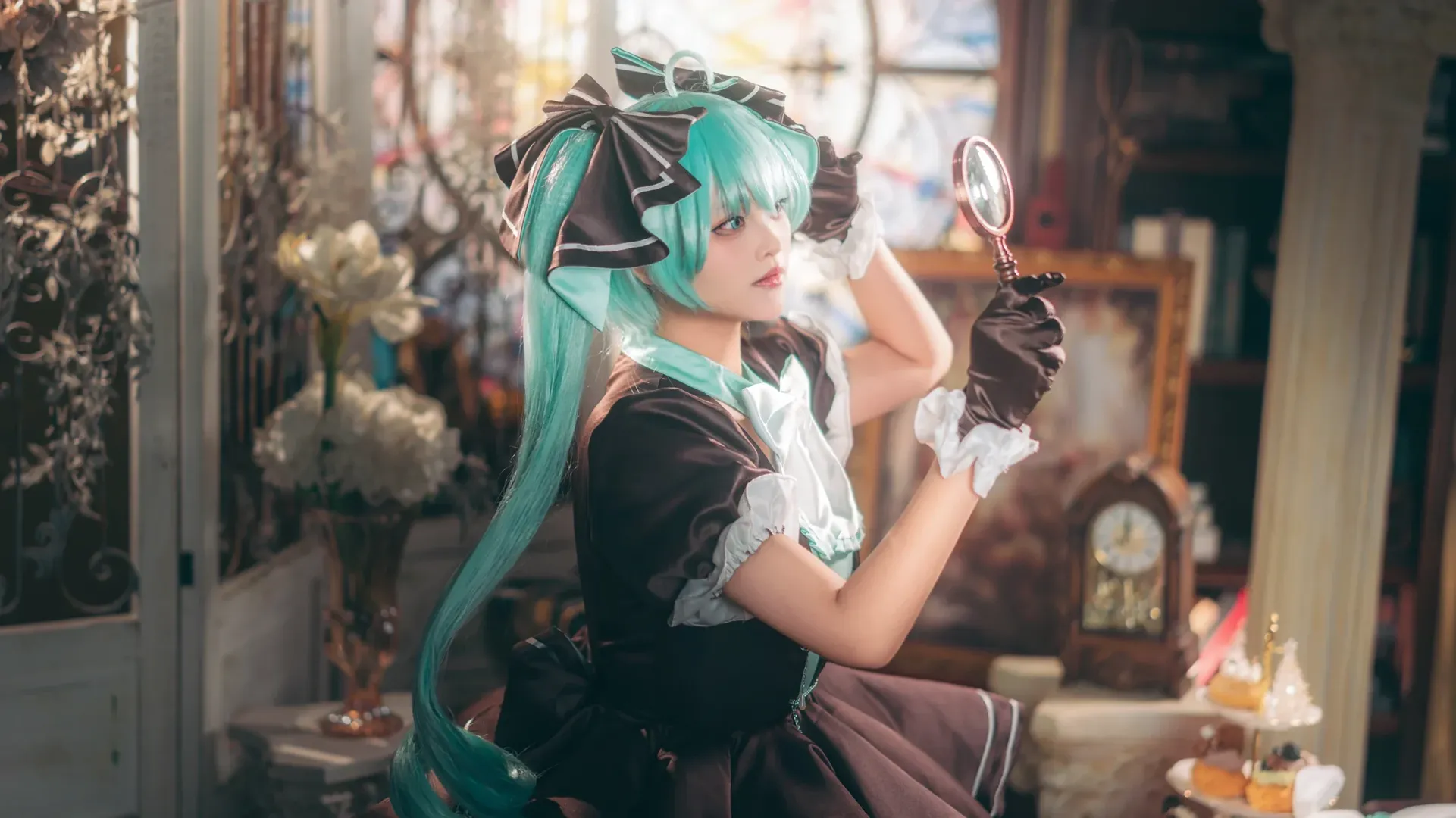 初音未来cos, cosplay正片, Vocaloid, 反重力假发, 初音兔子洋装 - 第3张