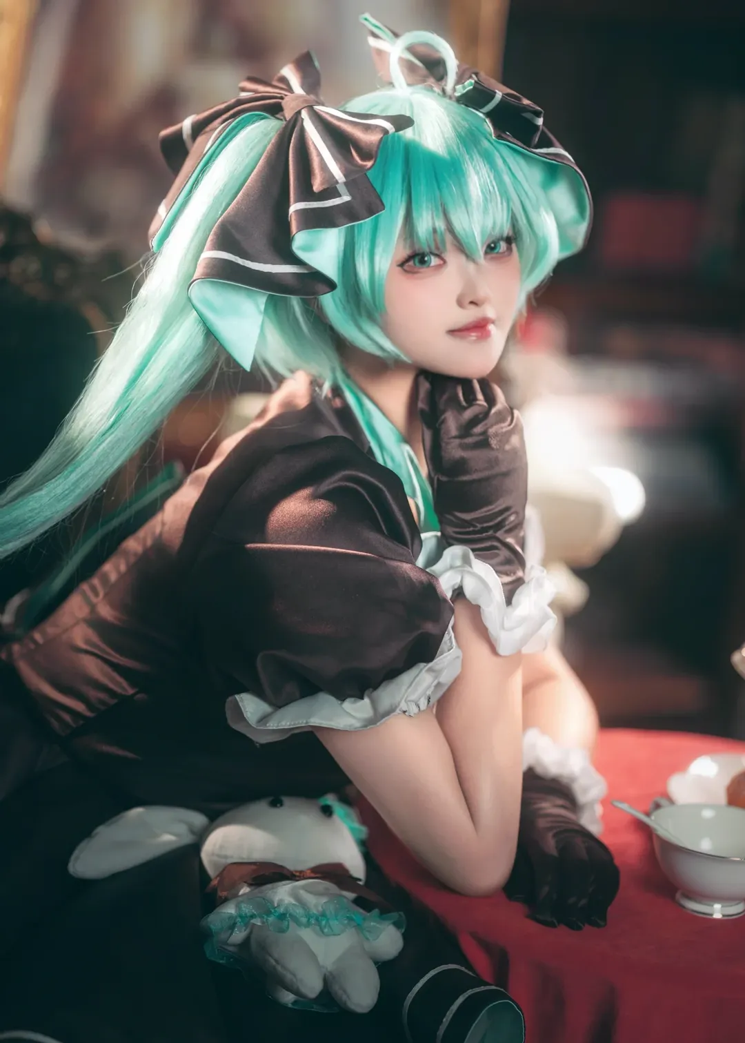 初音未来cos, cosplay正片, Vocaloid, 反重力假发, 初音兔子洋装 - 第8张