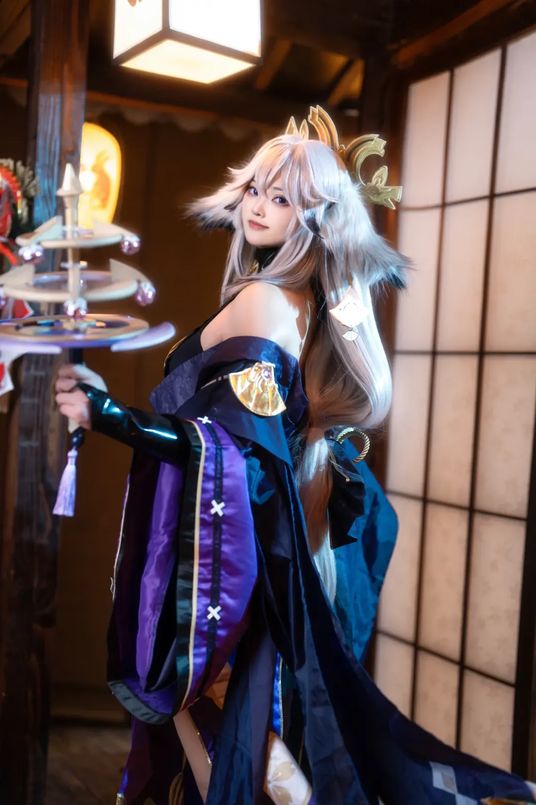 原神, cosplay, 八重神子cos, 黑八重神子, 原神同人 - 第2张