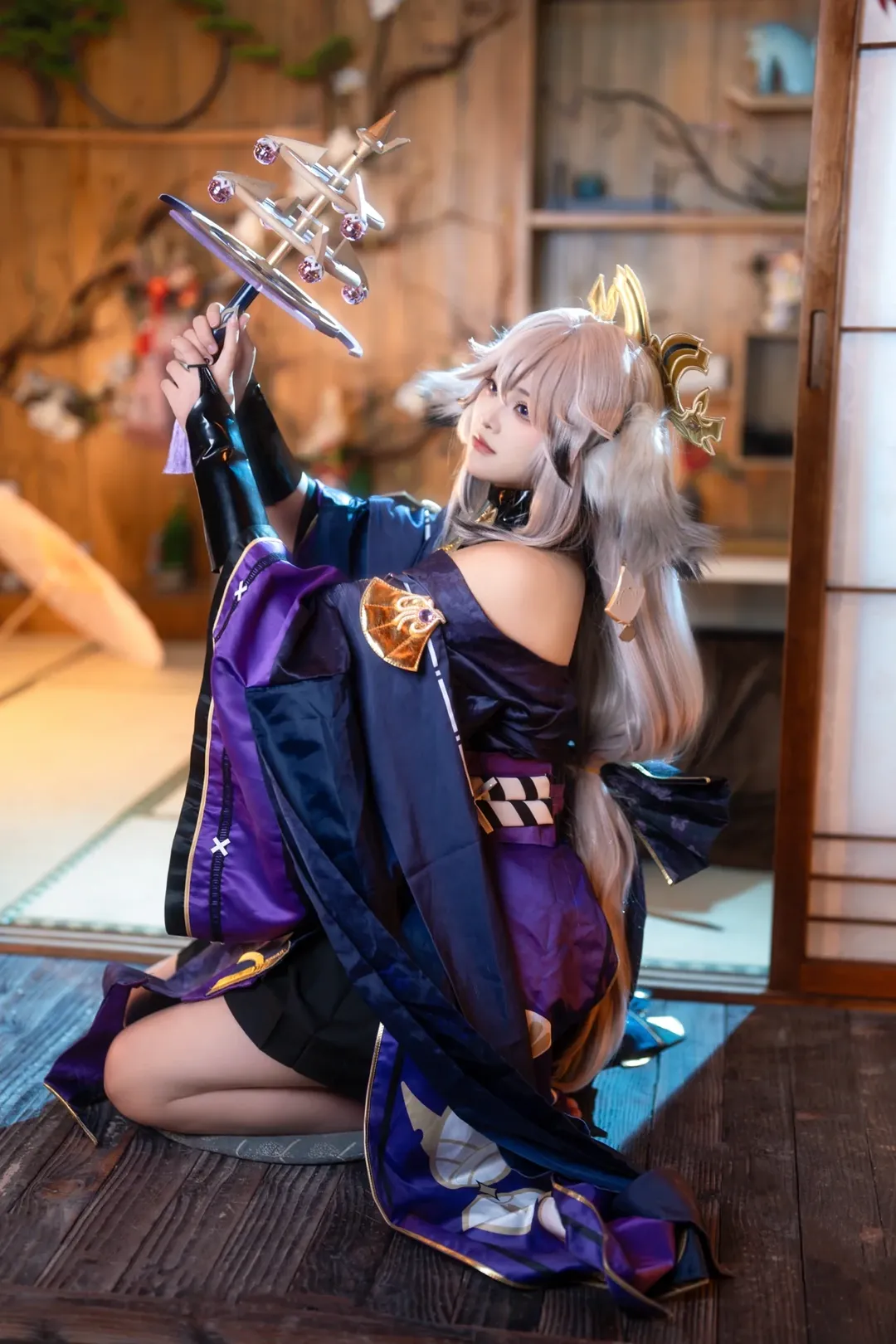 原神, cosplay, 八重神子cos, 黑八重神子, 原神同人 - 第4张