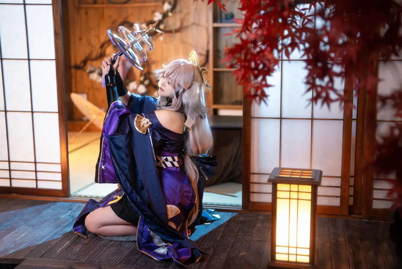 原神, cosplay, 八重神子cos, 黑八重神子, 原神同人 - 第5张