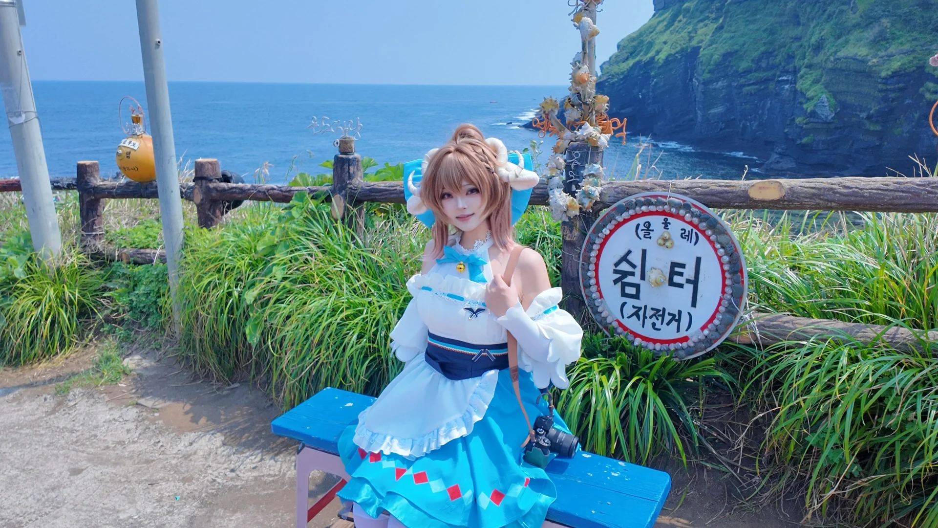 明日方舟, cosplay摄影, 户外角色扮演, 纯烬艾雅法拉cos, 济州岛旅拍 - 第4张