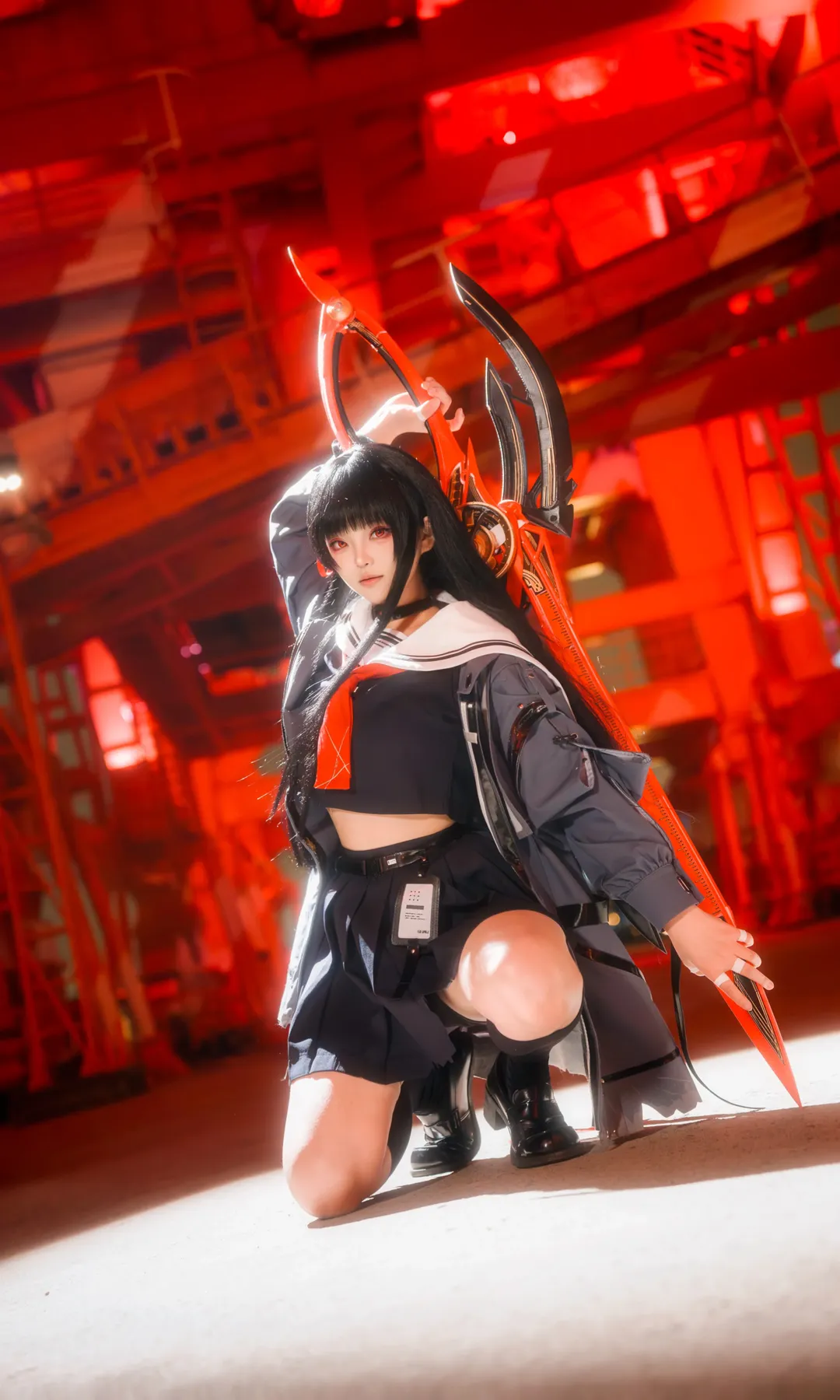 鸣潮, 千咲cos, cosplay摄影, 工业风夜景, 大动态抓拍 - 第3张
