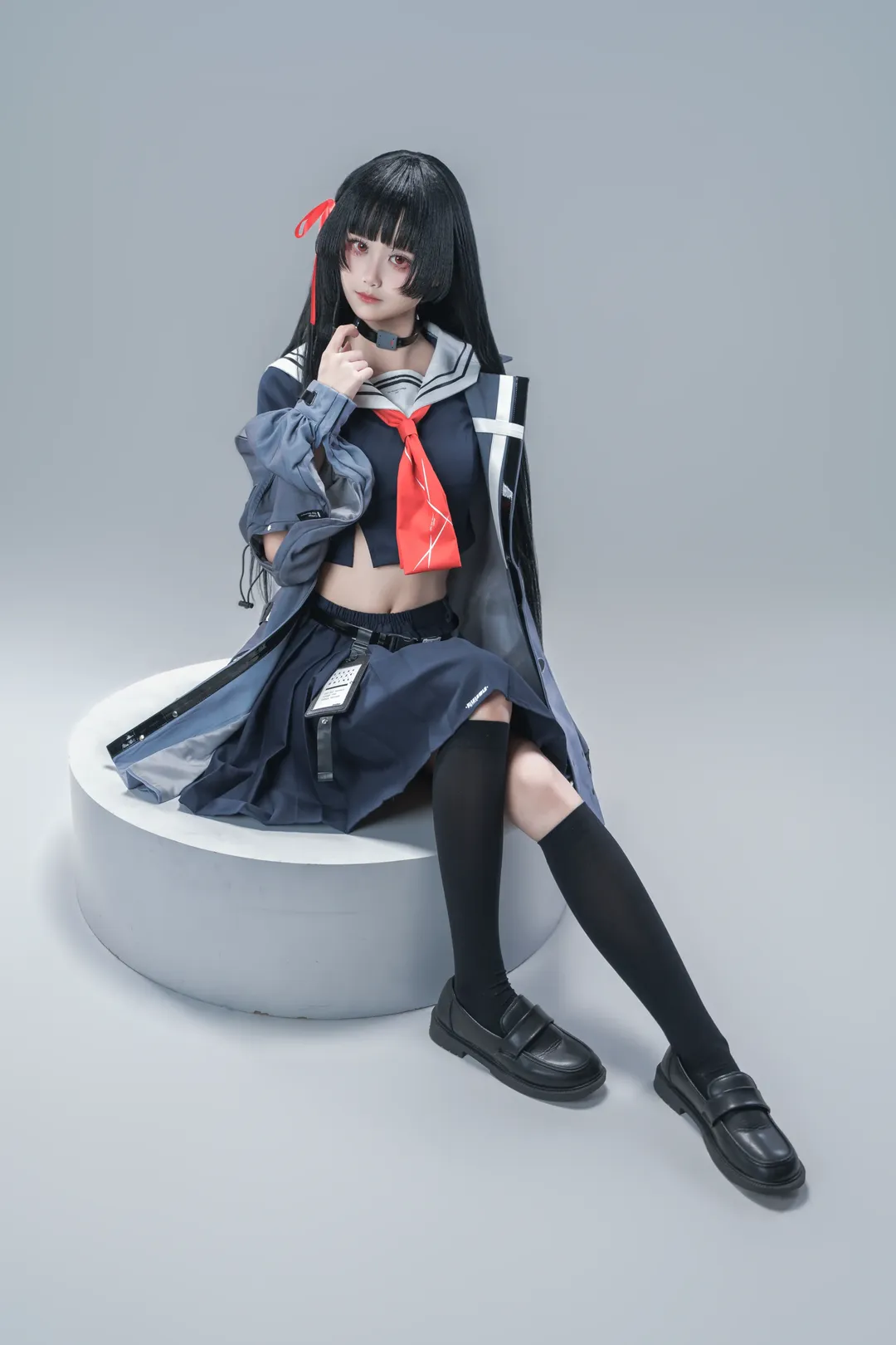 Wuthering Waves, Techwear, Cosplay photography, Chisa cosplay, White studio - Image 5