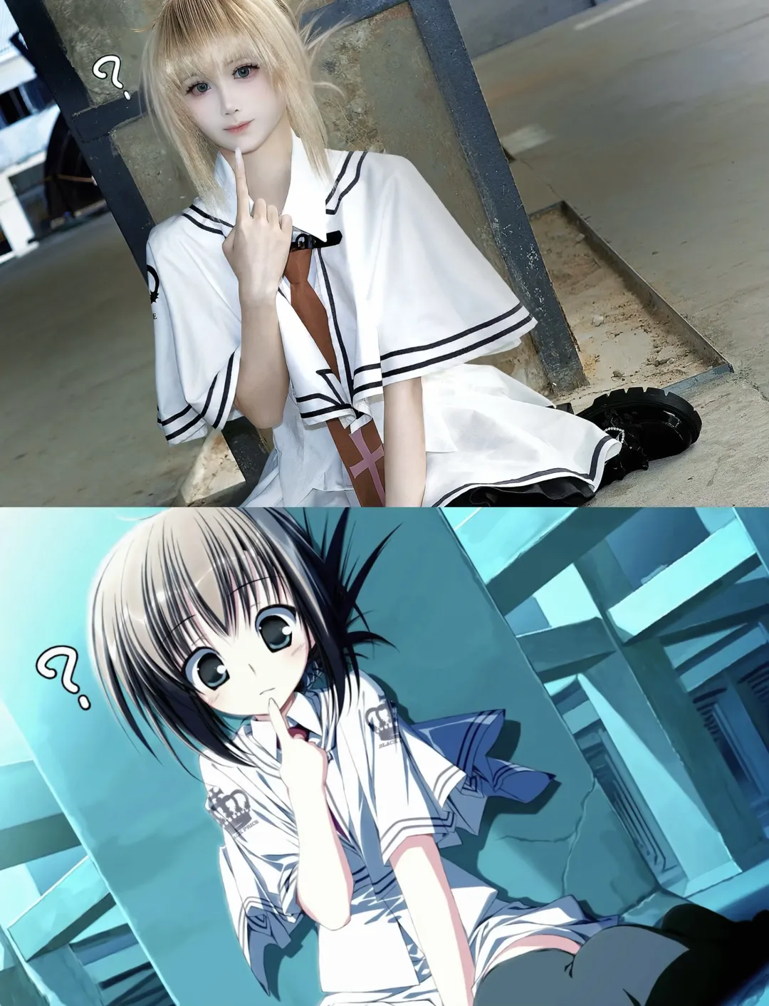 素晴日, 水手服穿搭, 高还原cos, galgame cosplay, 橘希实香cos - 第1张