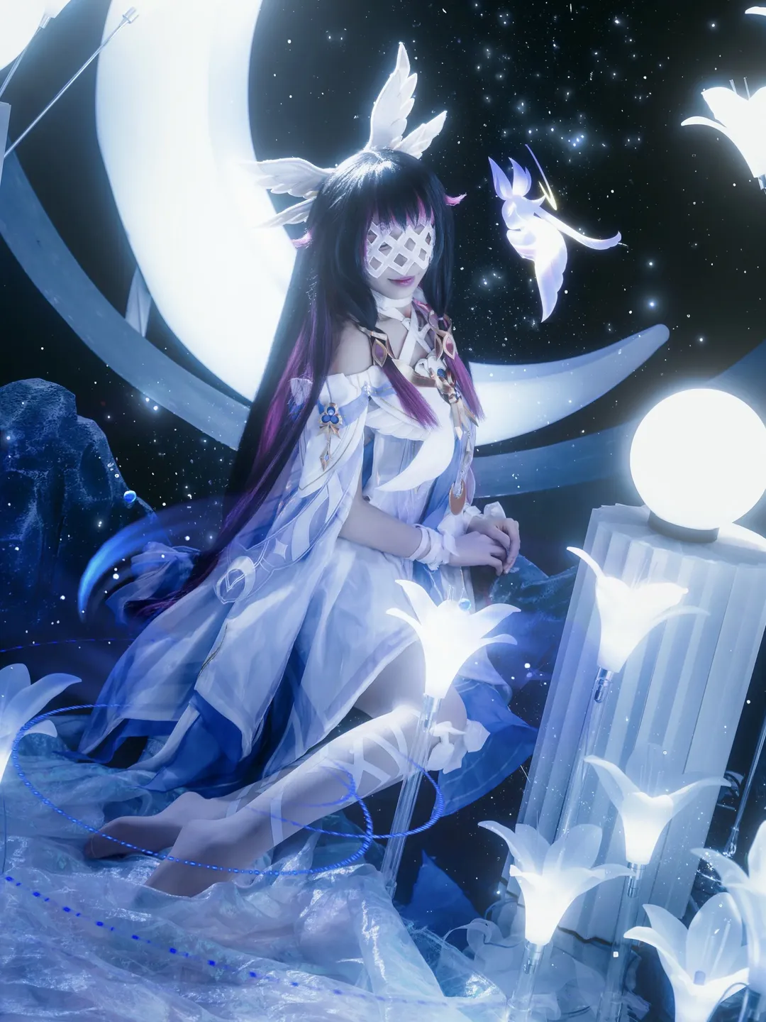 原神, 哥伦比娅cos, 少女cos, 原神cosplay, 月下氛围感