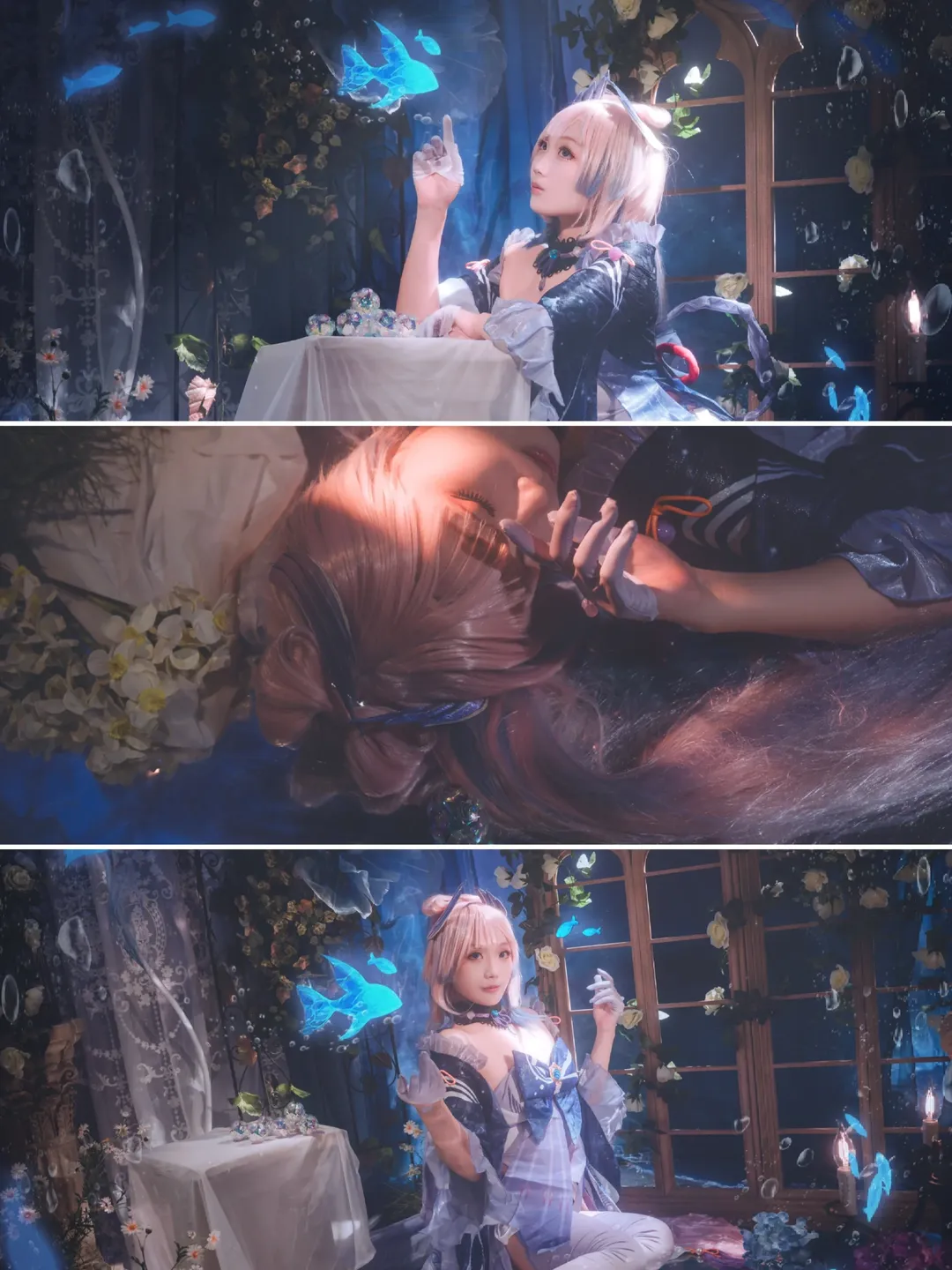 原神, 珊瑚宫心海cos, cosplay正片, 二次元角色扮演, 水下摄影造景 - 第1张
