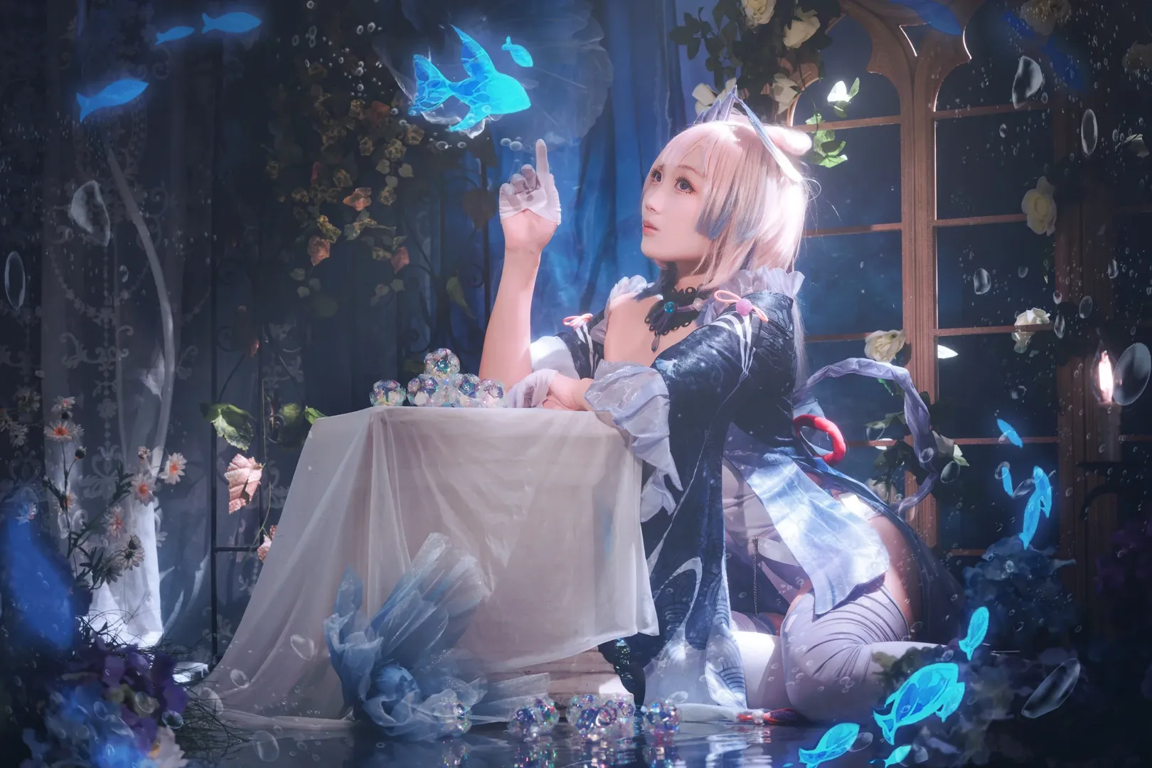 原神, 珊瑚宫心海cos, cosplay正片, 二次元角色扮演, 水下摄影造景 - 第2张