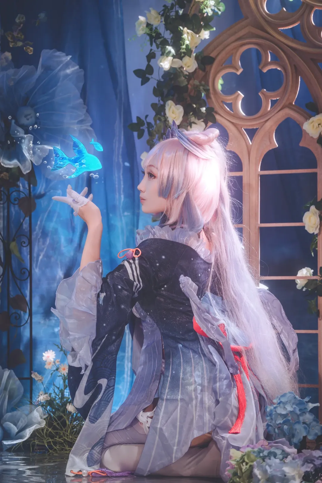 原神, 珊瑚宫心海cos, cosplay正片, 二次元角色扮演, 水下摄影造景 - 第5张
