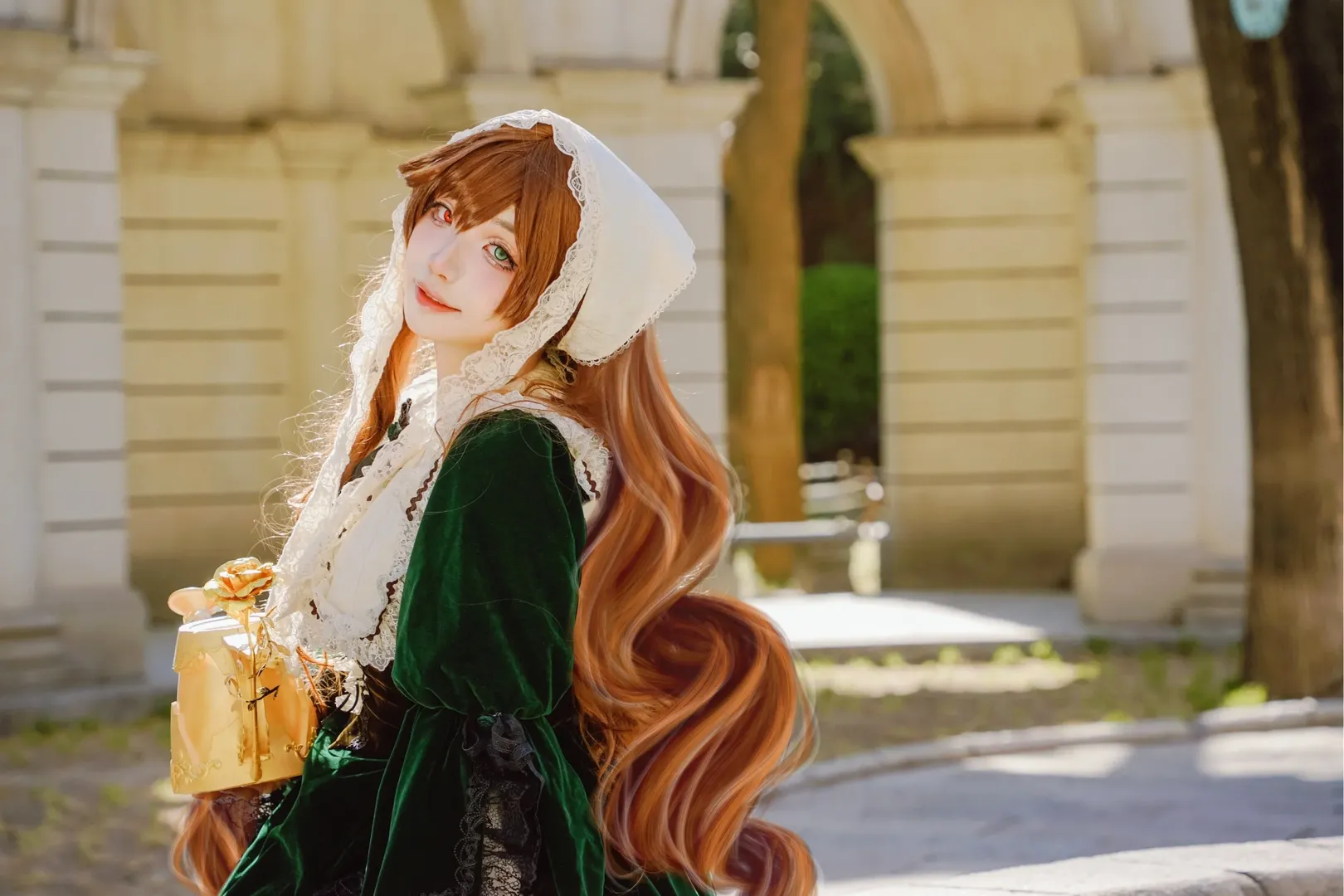 コスプレ撮影, ローゼンメイデン, ロリータファッション, 翠星石 コスプレ, 北京ロケ - 4枚目