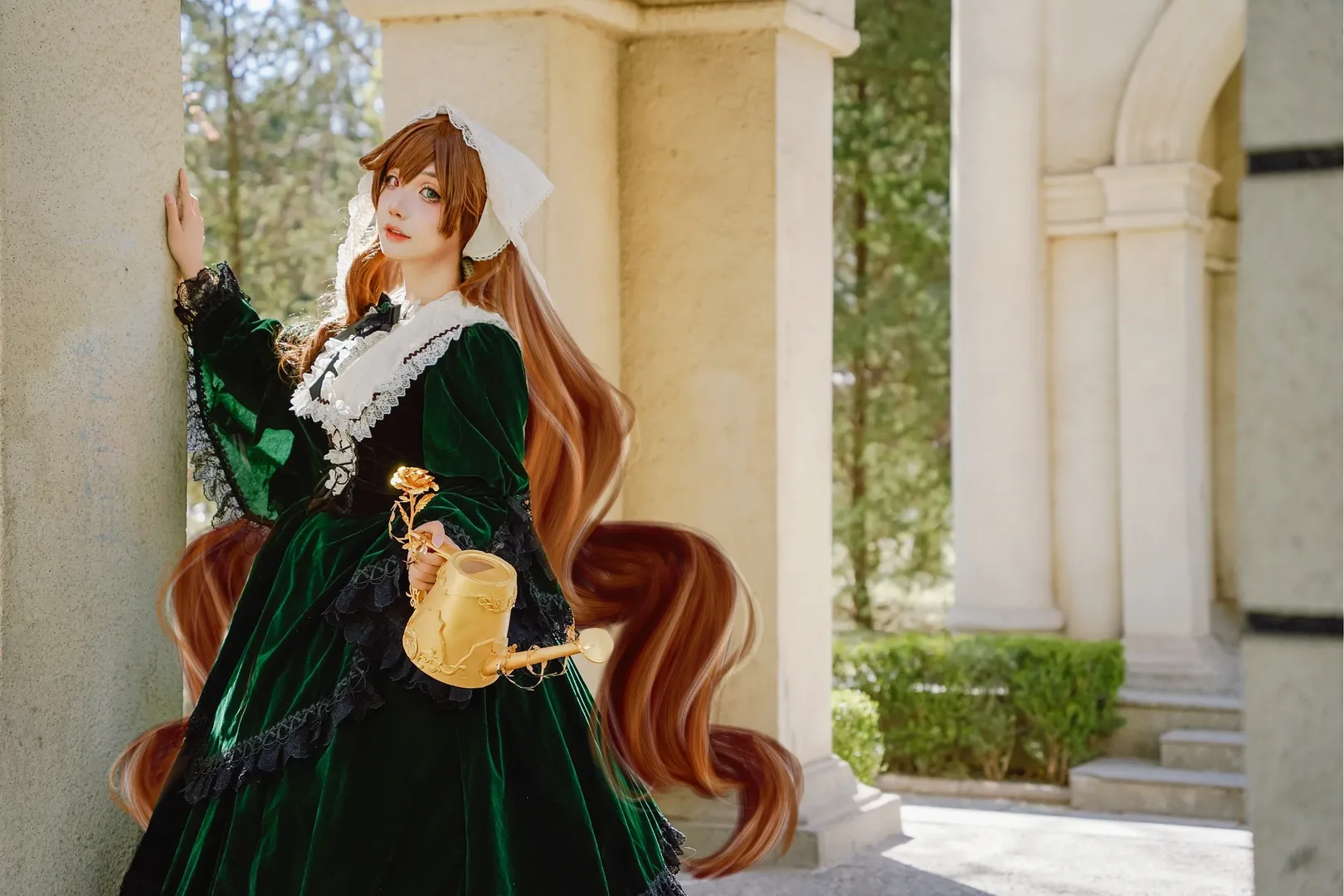 コスプレ撮影, ローゼンメイデン, ロリータファッション, 翠星石 コスプレ, 北京ロケ - 5枚目