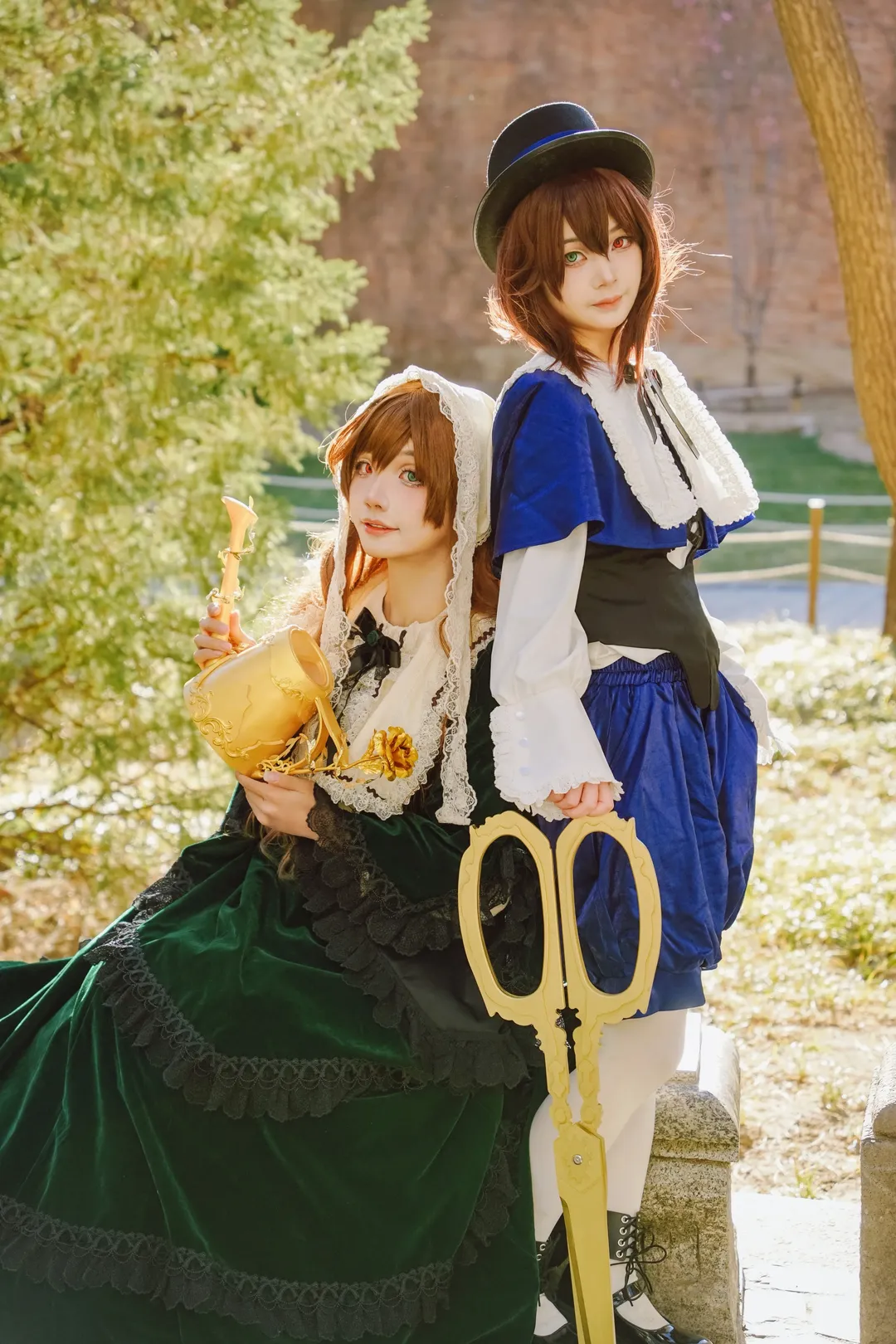 蔷薇少女, 双人cosplay, 翠星石cos, 复古洛丽塔, 苍星石cos