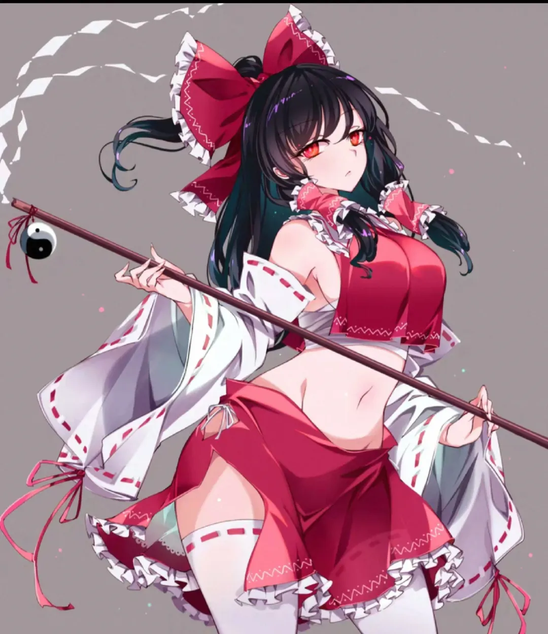 2次元少女, 博麗霊夢コスプレ, 東方Project, コスプレ撮影, 巫女写真 - 2枚目