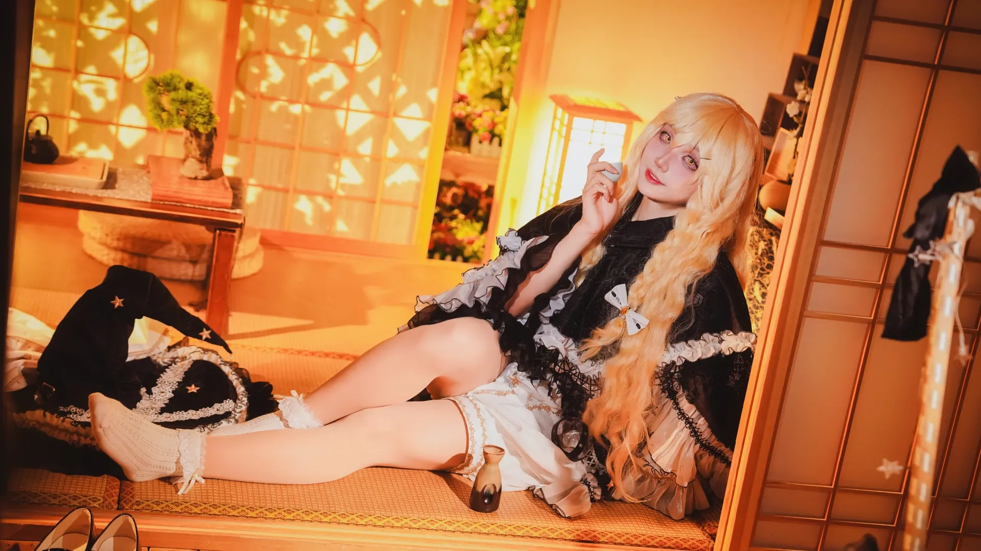 二次元少女, 东方project, 雾雨魔理沙cos, 和风摄影, cosplay正片 - 第3张