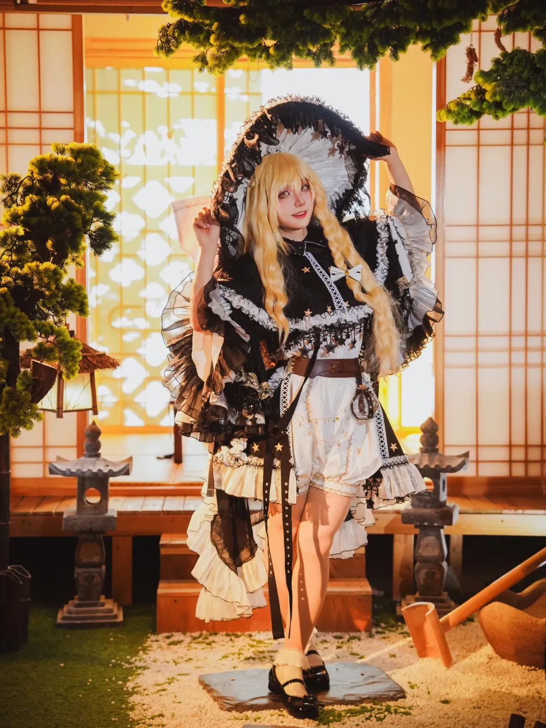 2次元少女, 東方Project, 霧雨魔理沙 コスプレ, 和風撮影, コスプレ撮影