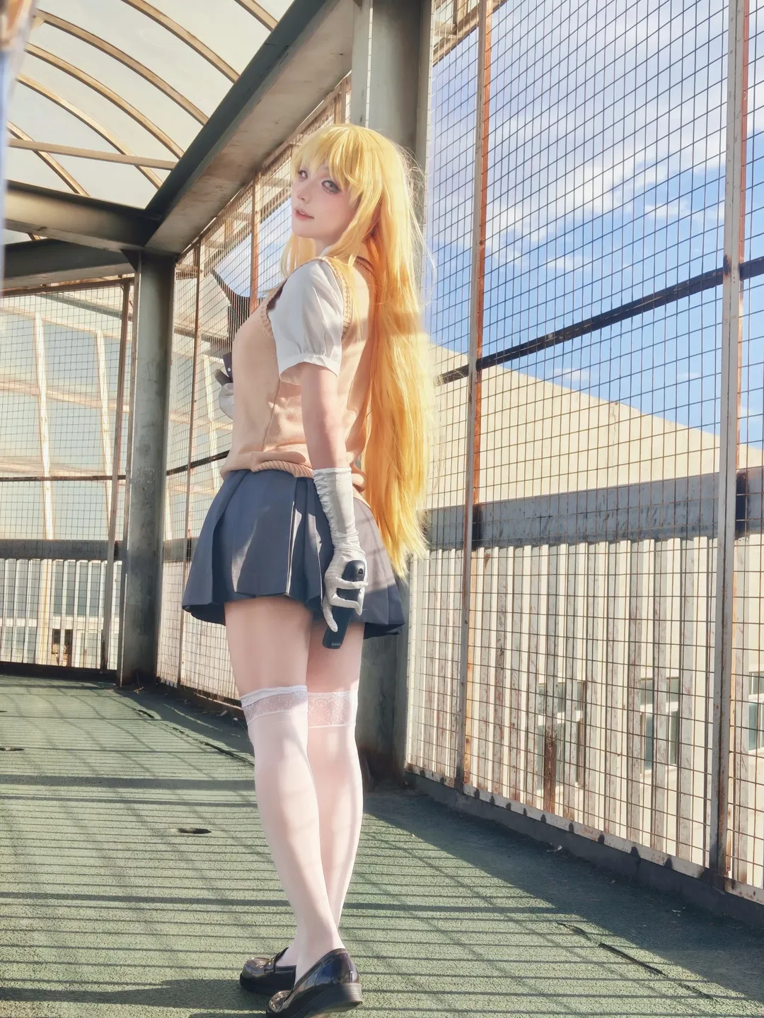 食蜂操祈cos, 动漫cosplay, jk制服, 某科学的超电磁炮, 白丝少女摄影 - 第2张