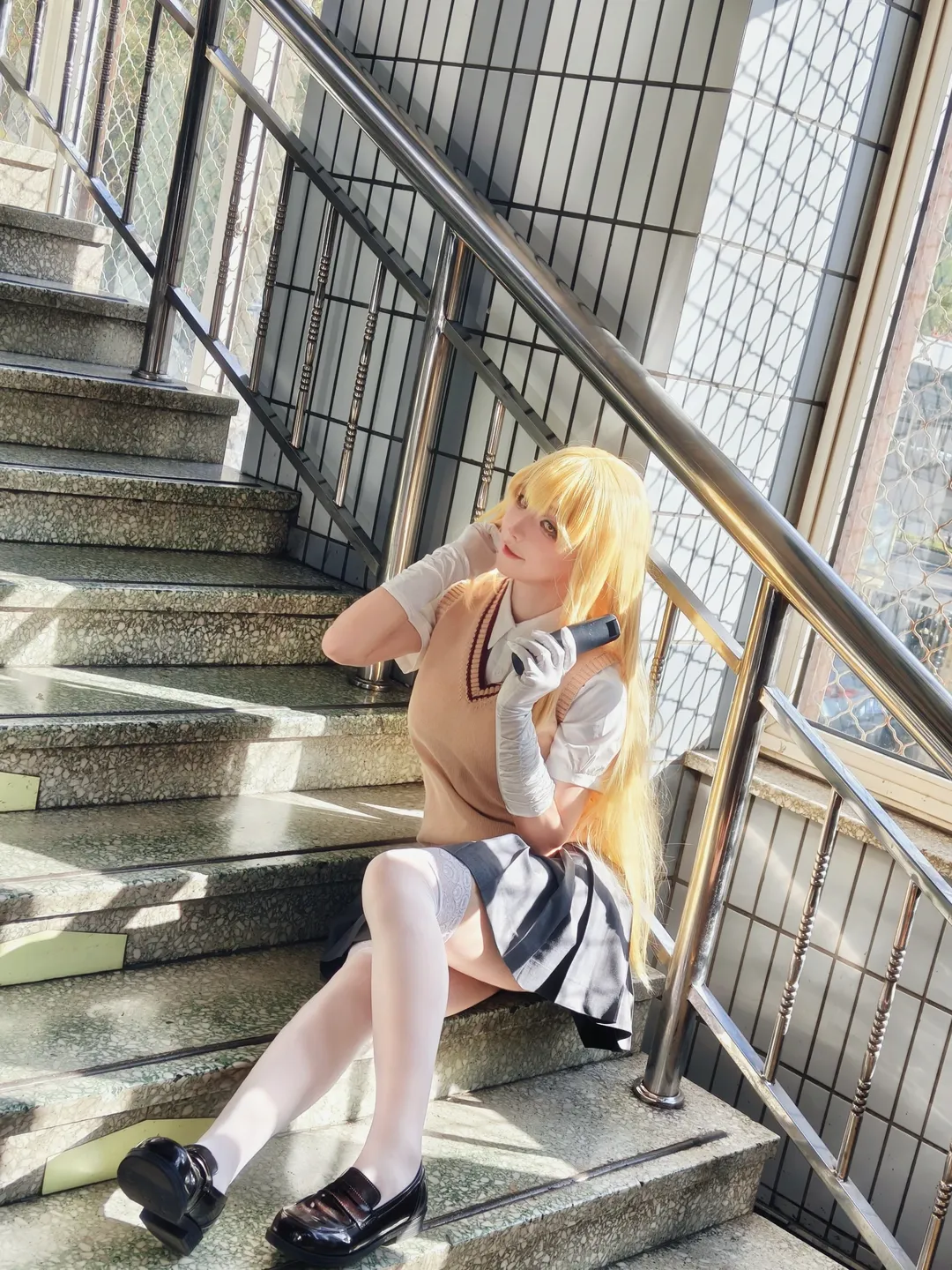 食蜂操祈cos, 动漫cosplay, jk制服, 某科学的超电磁炮, 白丝少女摄影 - 第3张