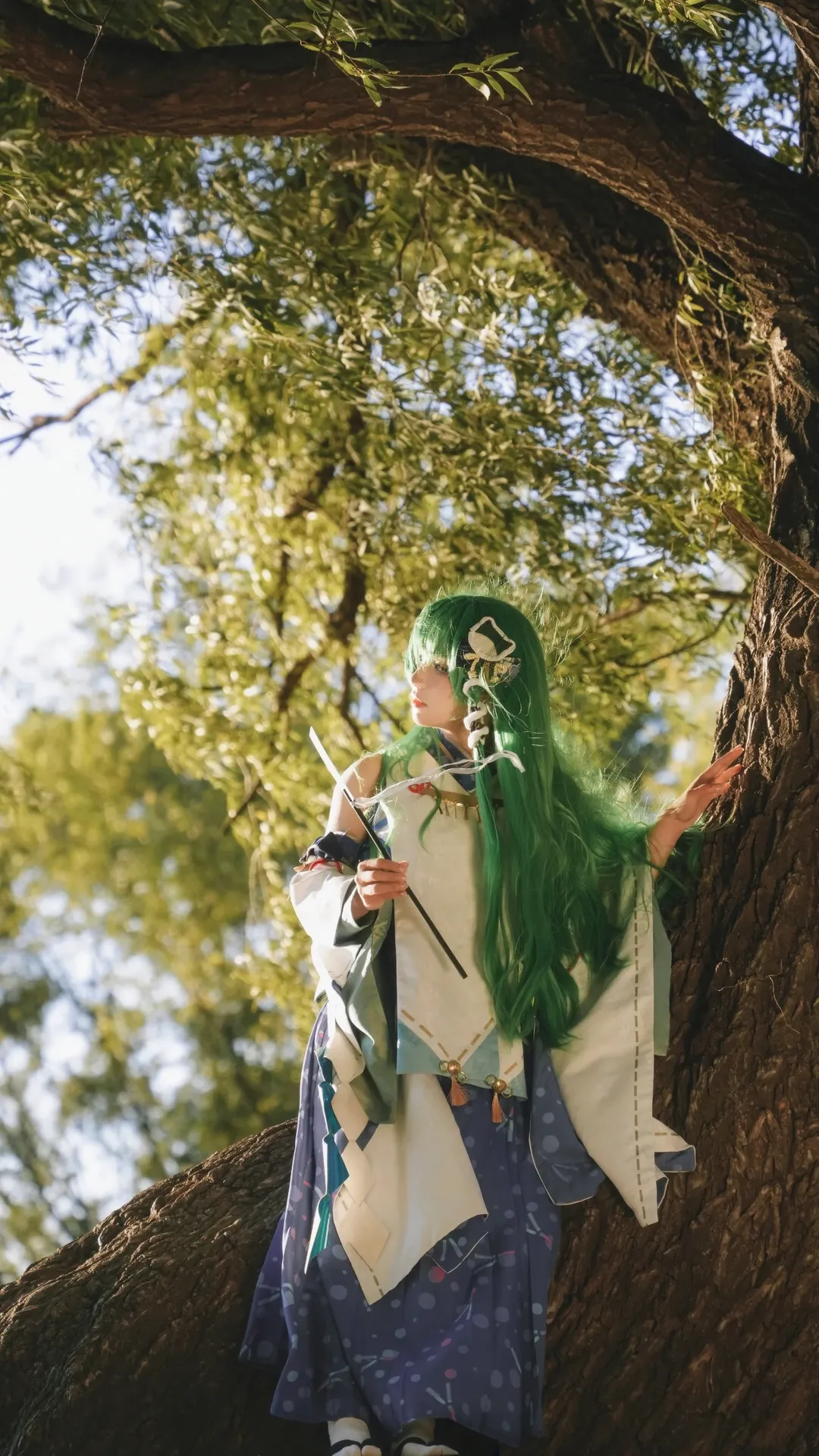 东方project, 二次元cosplay, 东风谷早苗cos, 自然光写真, 北京外景cos - 第2张