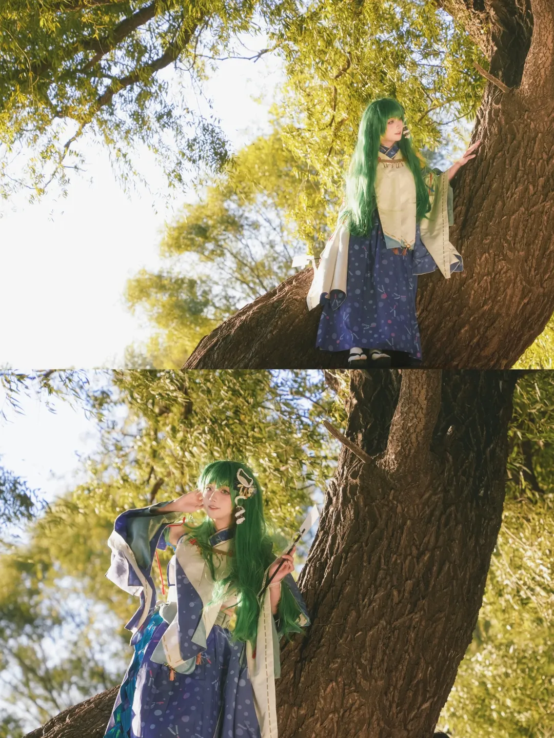 东方project, 二次元cosplay, 东风谷早苗cos, 自然光写真, 北京外景cos - 第3张