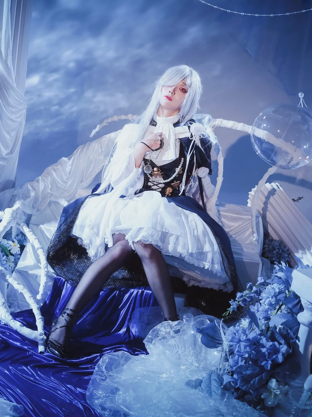 明日方舟, cosplay正片, 深海獵人, 歌蕾蒂婭cos, 哥特風人像攝影