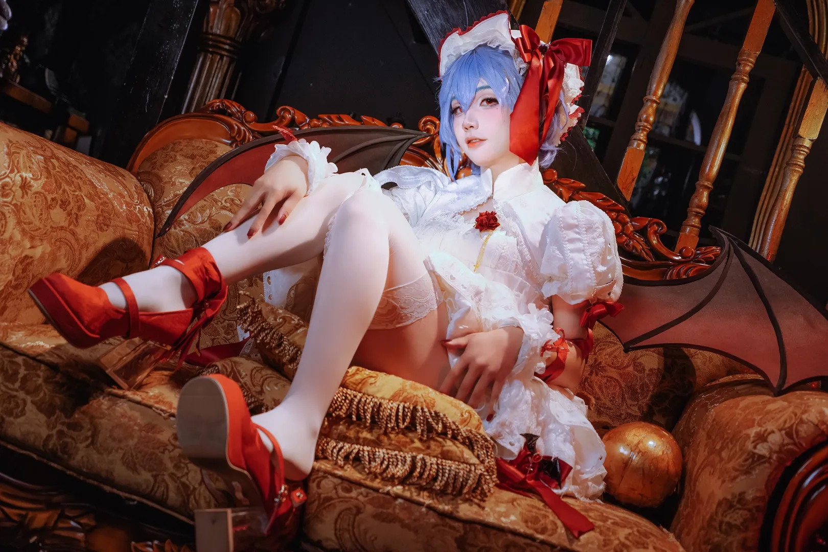 东方project, 少女写真, 蕾米莉亚cos, 二次元cosplay, 哥特洛丽塔 - 第2张