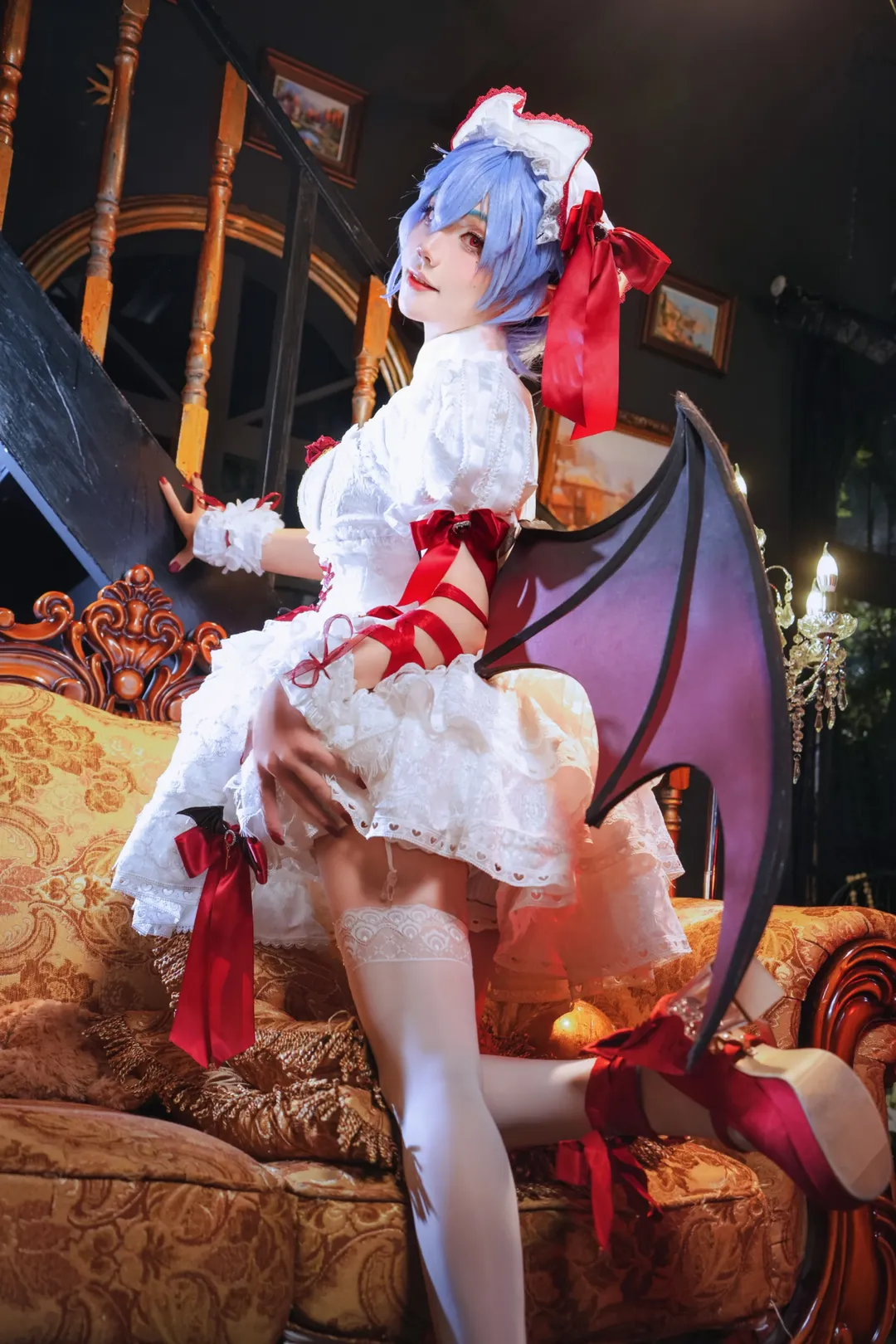 东方project, 少女写真, 蕾米莉亚cos, 二次元cosplay, 哥特洛丽塔 - 第3张