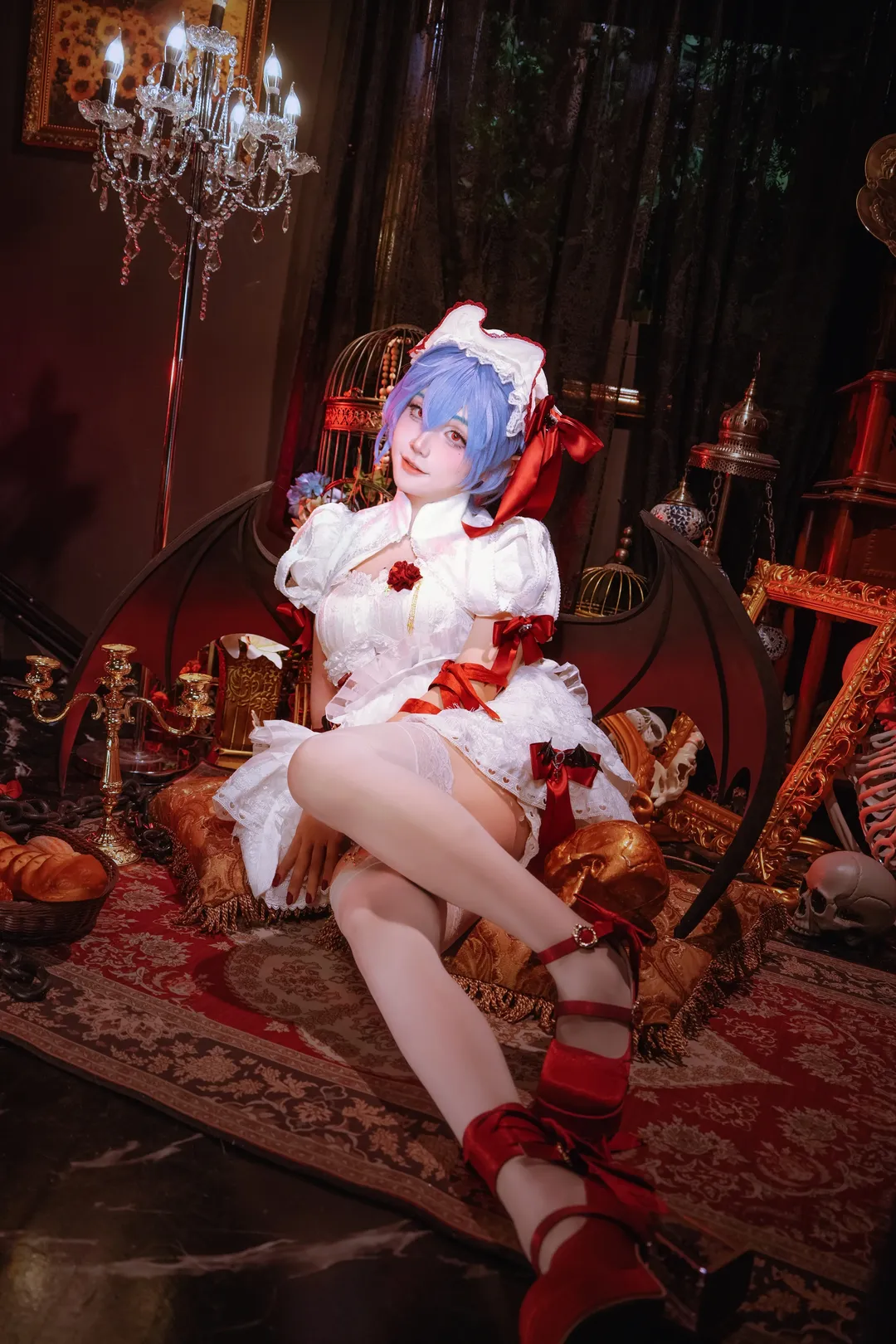 東方project, 少女寫真, 蕾米莉亞cos, 二次元cosplay, 哥特洛麗塔