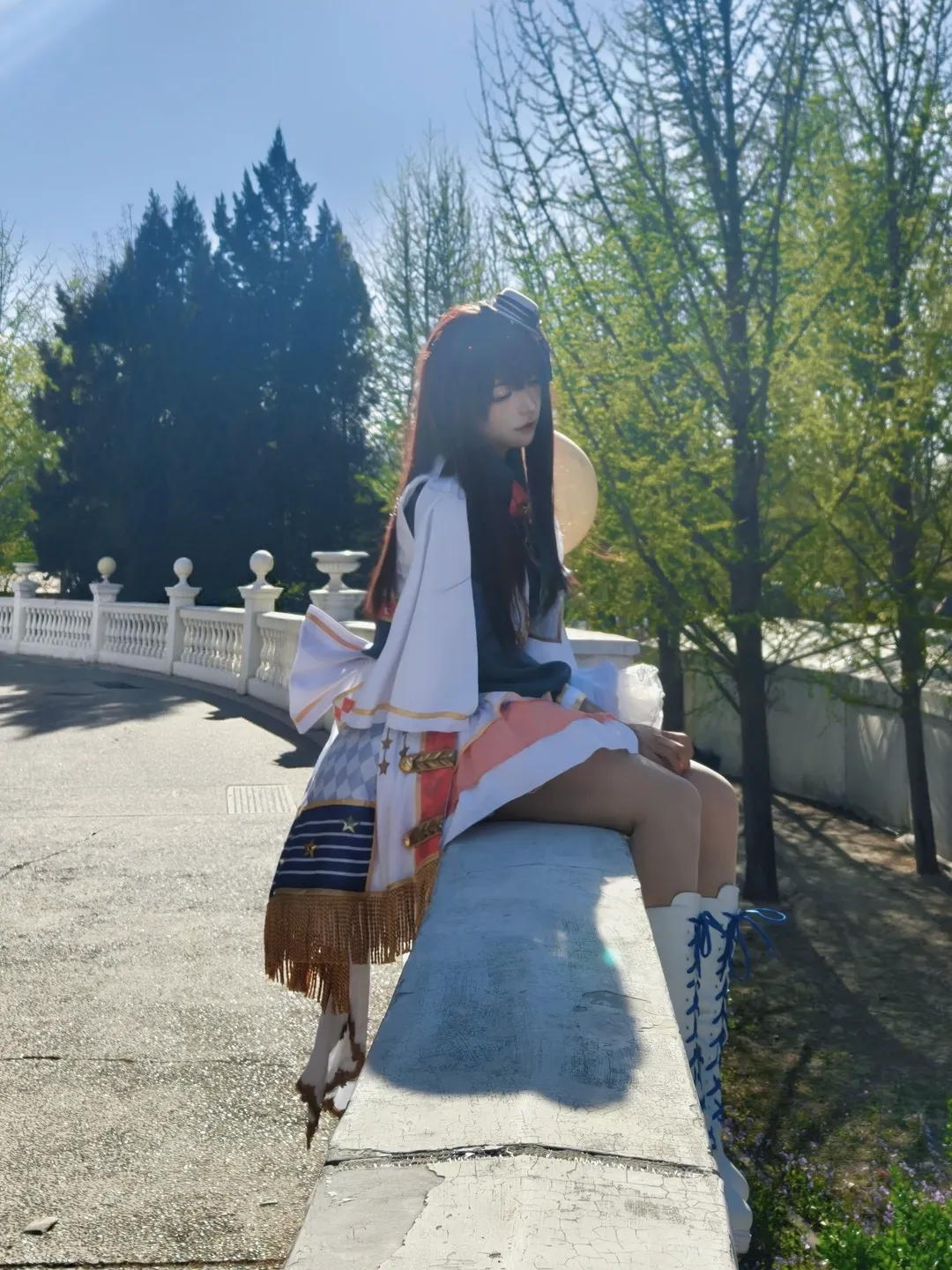 cosplay, 乐队少女, 偶像风穿搭, 春日公园外景, 吉他道具 - 第3张