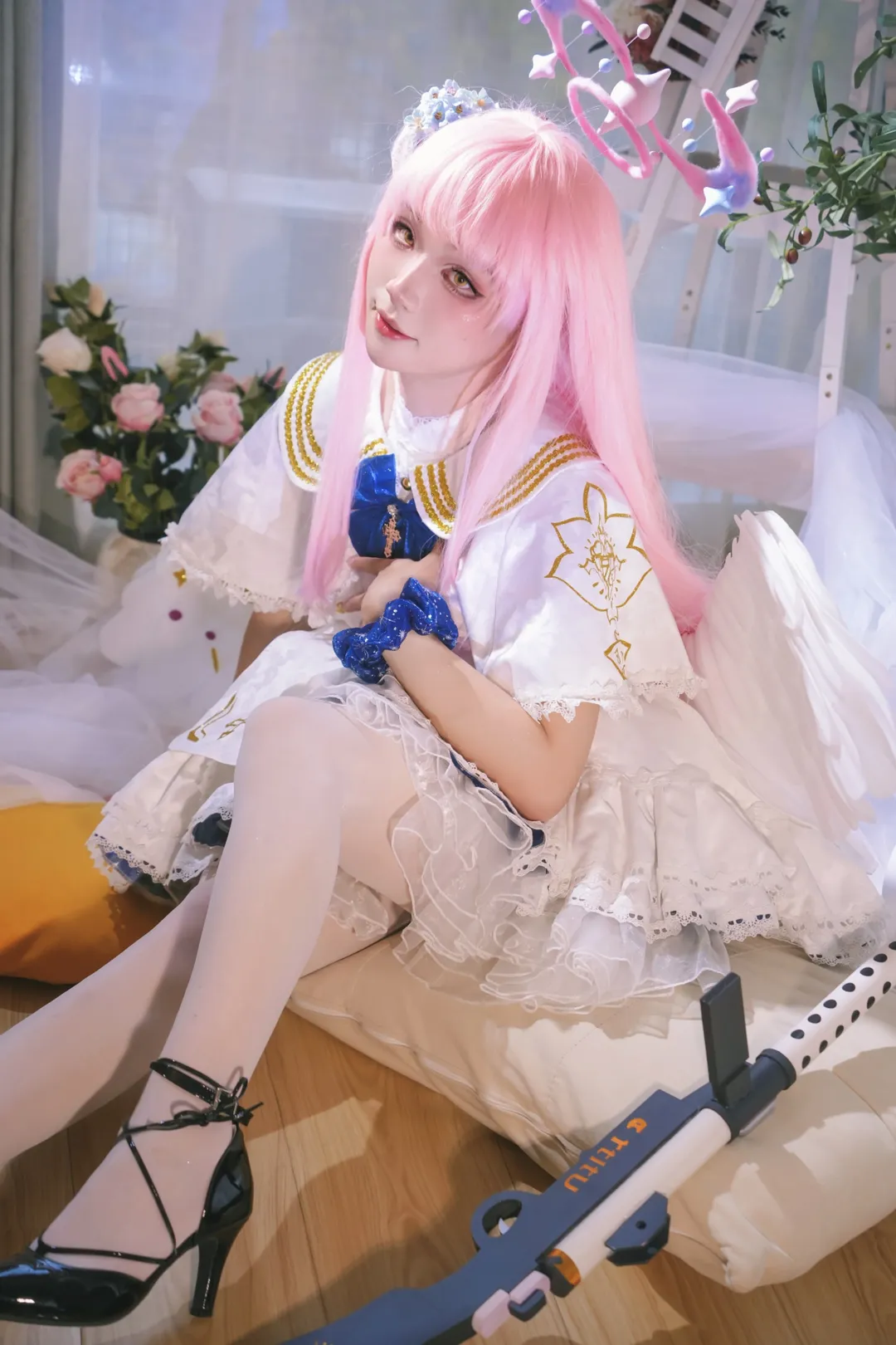 Blue Archive, Anime cosplay, Misono Mika cosplay, Portrait photography, Pink-haired girl