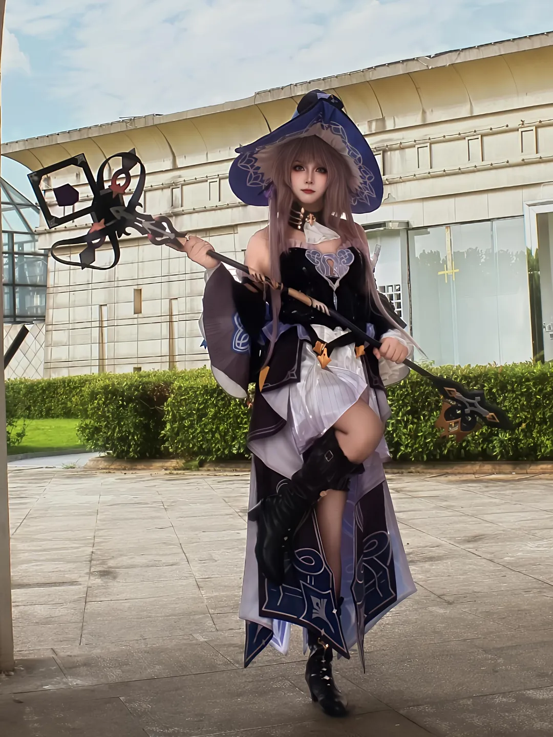崩坏星穹铁道, 户外摄影, 二次元cosplay, 大黑塔cos, 魔法师装扮