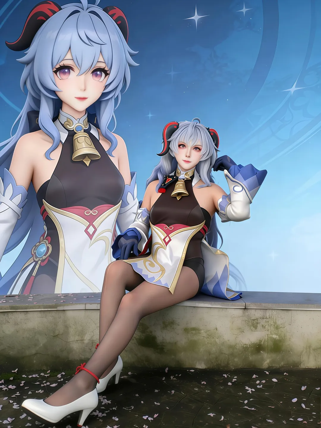 2D, Genshin Impact, Ganyu Cosplay, Liyue character, Cosplay sharing