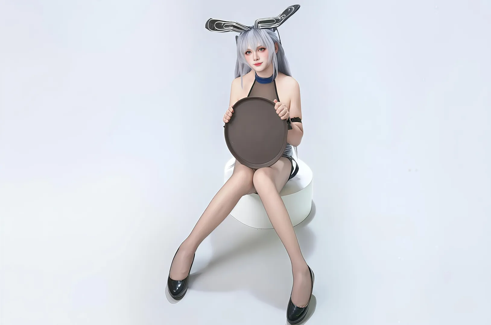 碧蓝航线, 棚拍正片, 银发cosplay, 花园cos, 兔女郎cos - 第3张