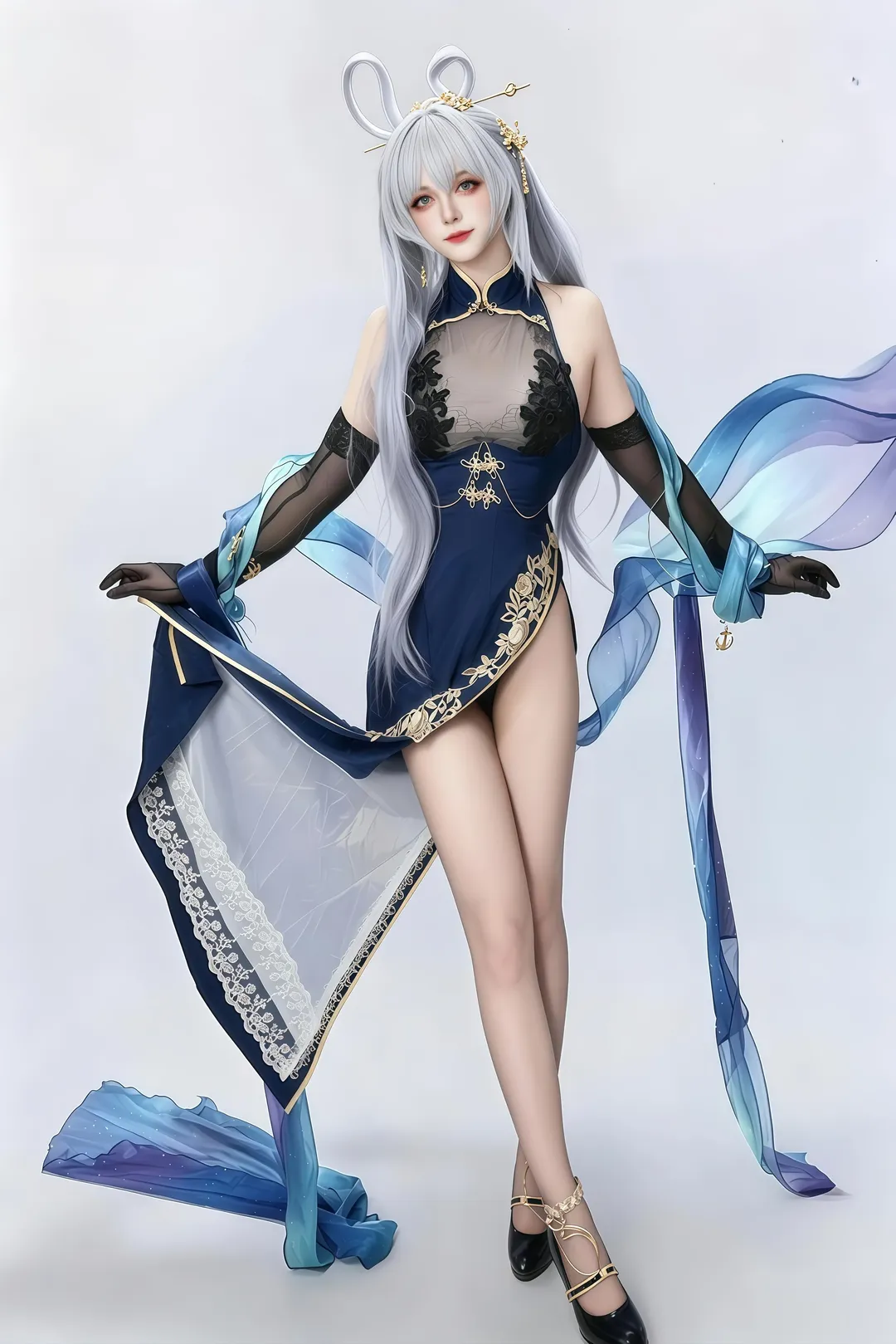 碧蓝航线, cos正片, 二次元cosplay, 旗袍造型, 花园cos - 第3张