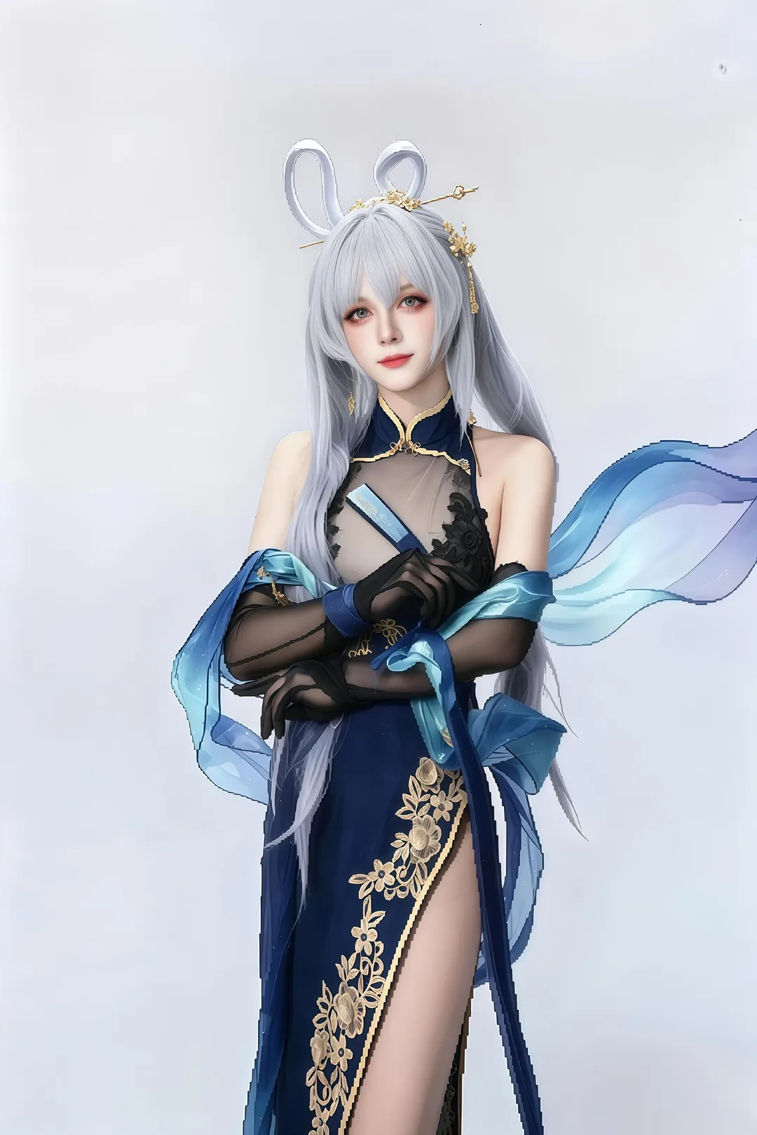 碧蓝航线, cos正片, 二次元cosplay, 旗袍造型, 花园cos