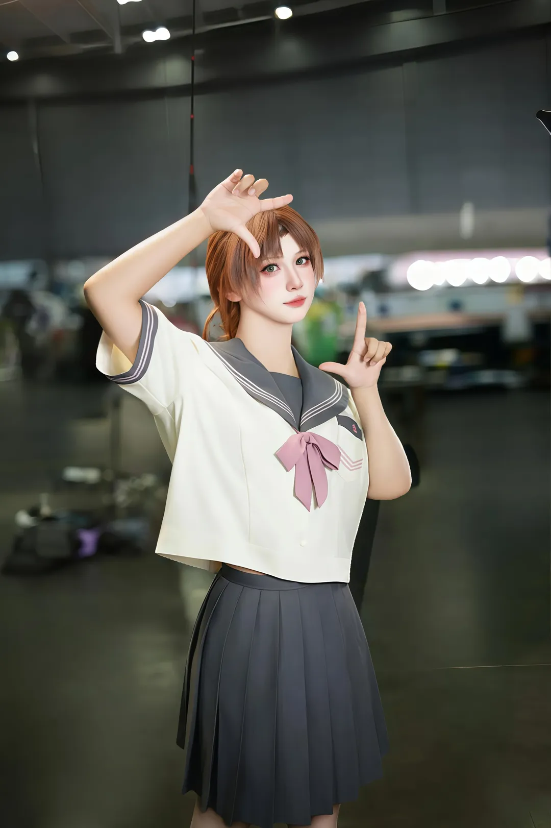 イベント写真, JK制服, 名探偵コナン, 遠山和葉コスプレ, 長沙モカアニメ展 - 2枚目