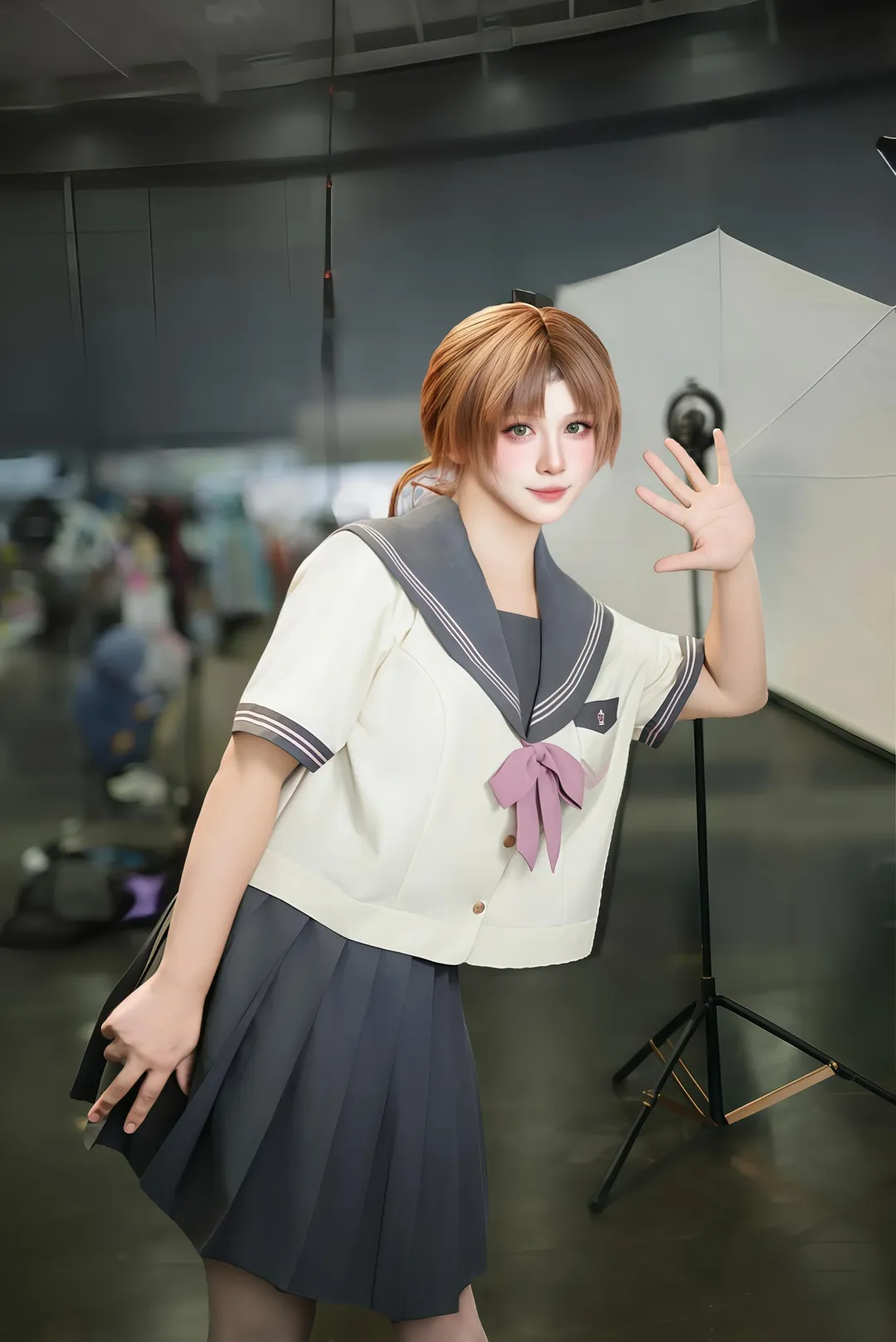 Convention photos, JK uniform, Detective Conan, Kazuha Toyama cosplay, Changsha Moka Anime Exhibition