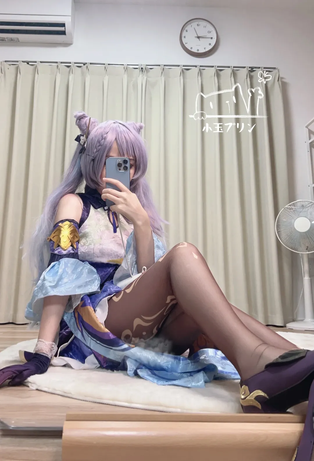 Roleplay, Genshin Impact, Keqing cosplay, Mirror selfie, Cosplay self-photo studio - Image 2