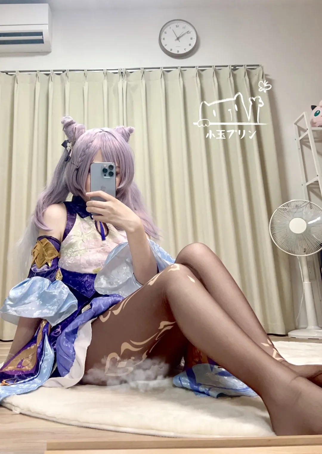 角色扮演, 原神, 刻晴cos, 对镜自拍, cos自拍馆