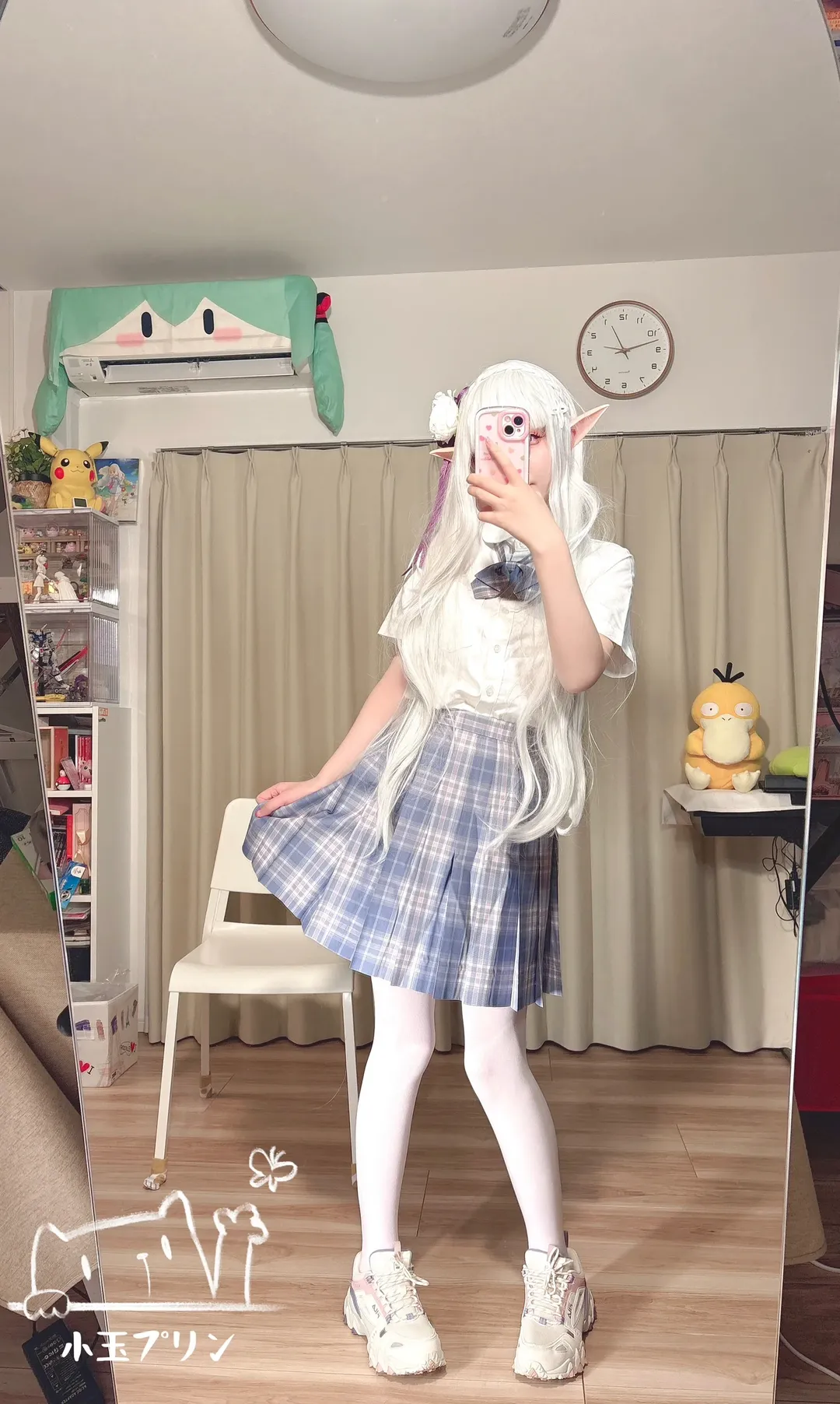 Re:ZERO -Starting Life in Another World-, Emilia cosplay, Elf ears, JK uniform, Cosplay commission