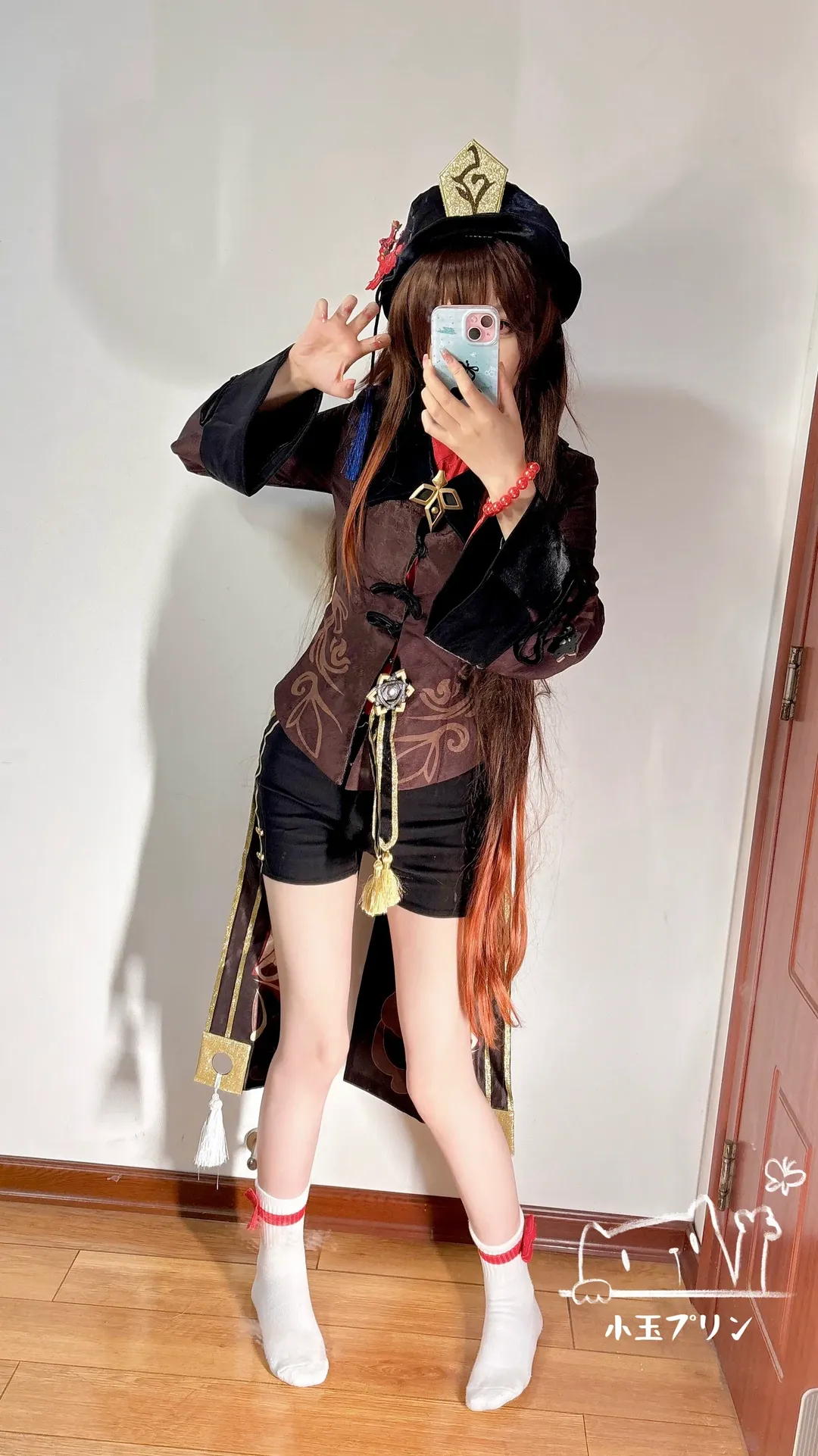 二次元, 原神, 胡桃cos, cosplay穿搭, 居家自拍