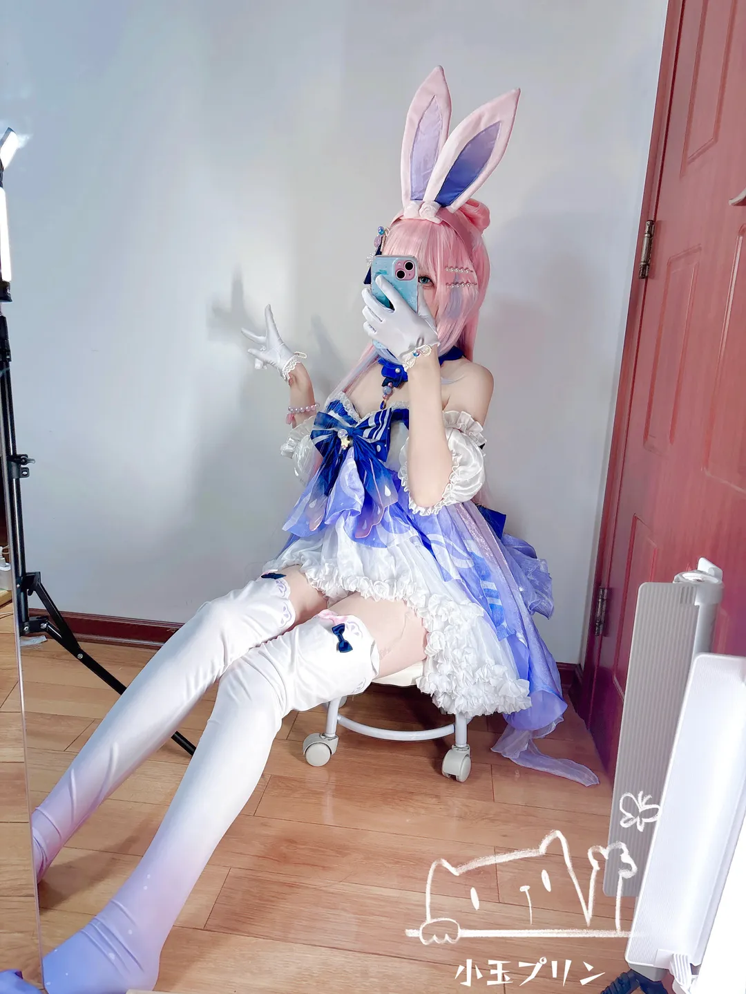 原神, 珊瑚宮心海 コスプレ, コスプレ撮影, 二次元ファッション, うさ耳白タイツ
